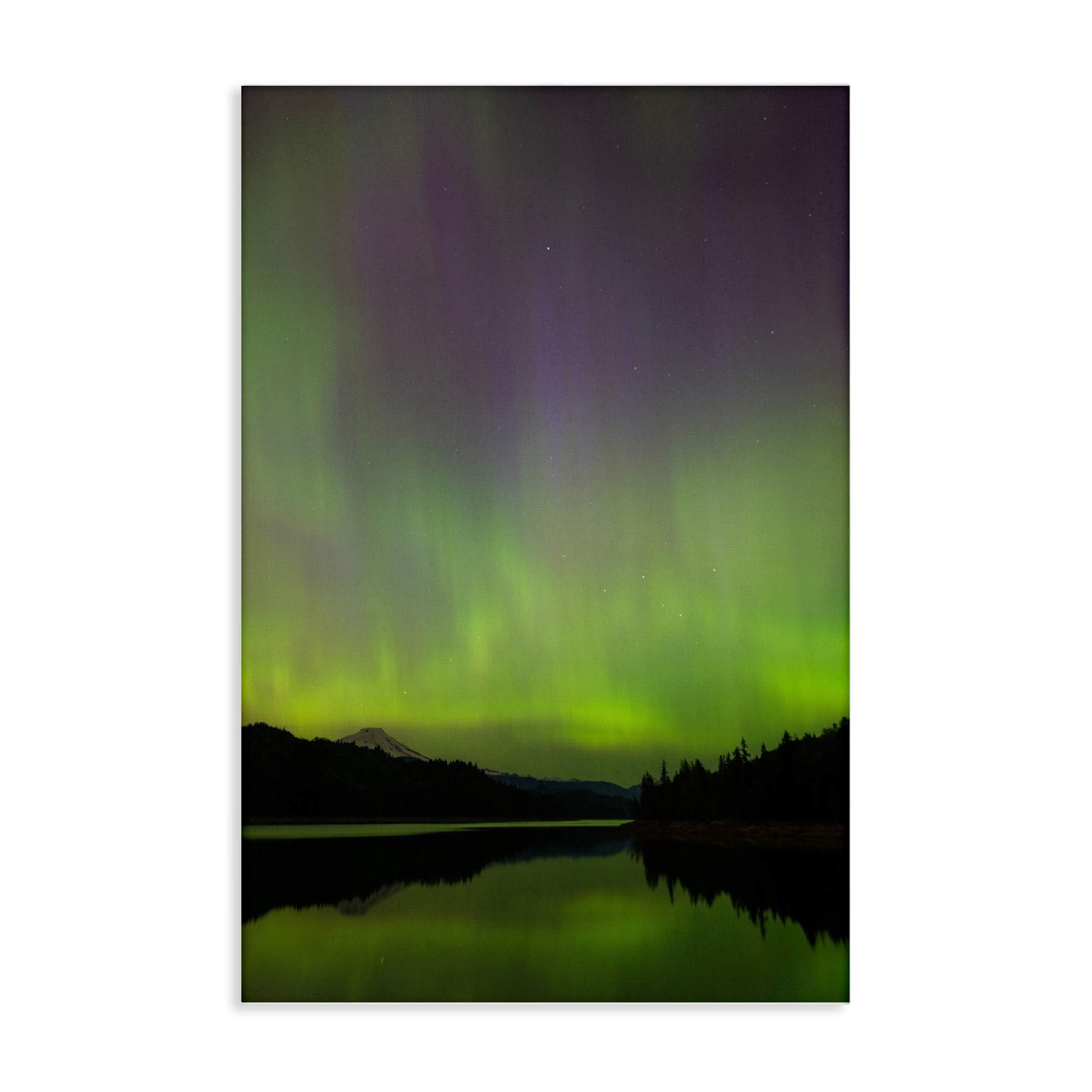 Stupell Industries BS-633-CN-30X45 Green Aurora Landscape Canvas design by Nancy Crowell