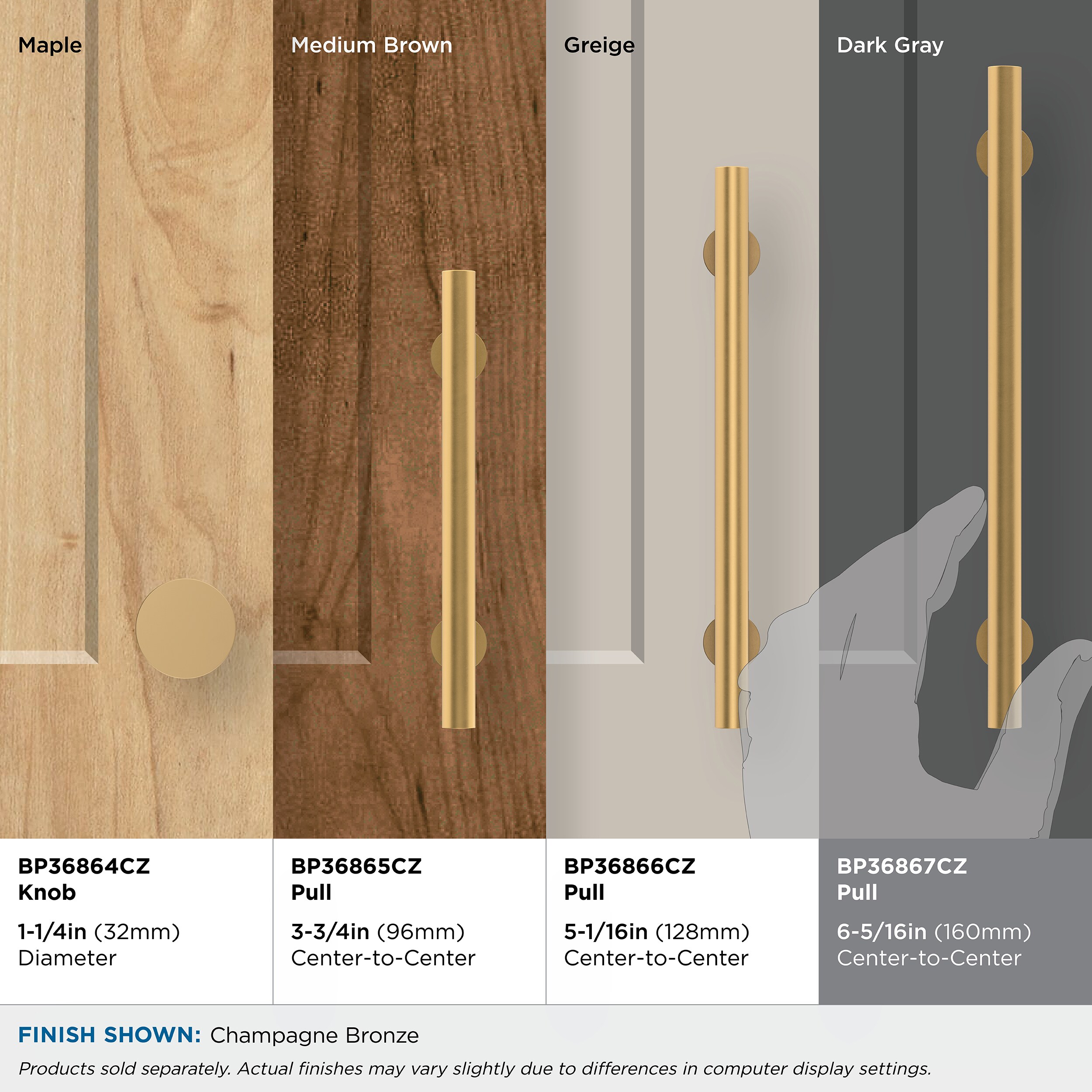 Amerock BP36867CZ Cabinet-Pulls - View #8