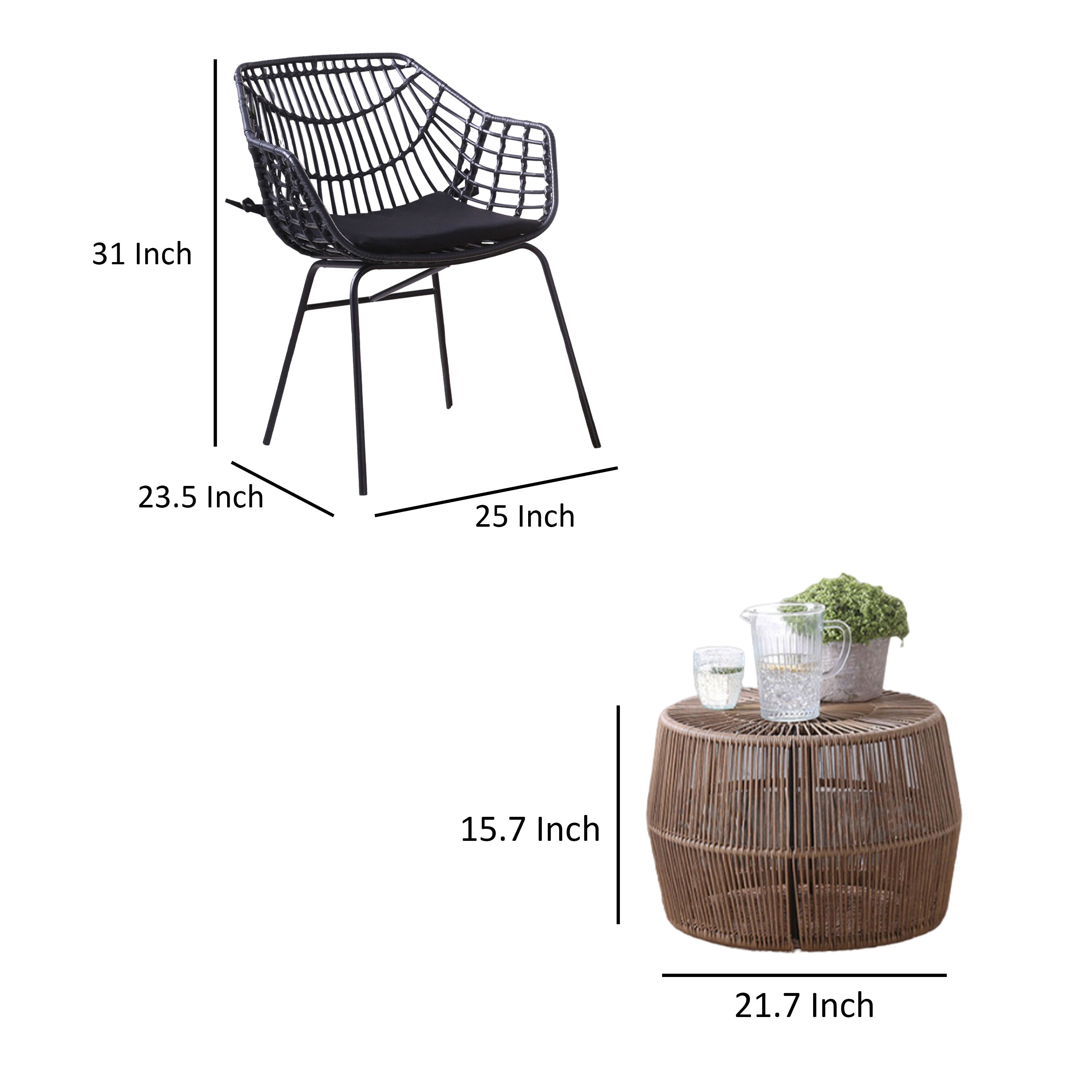 Benzara BM319859 Patio-Conversation-Sets - View #5