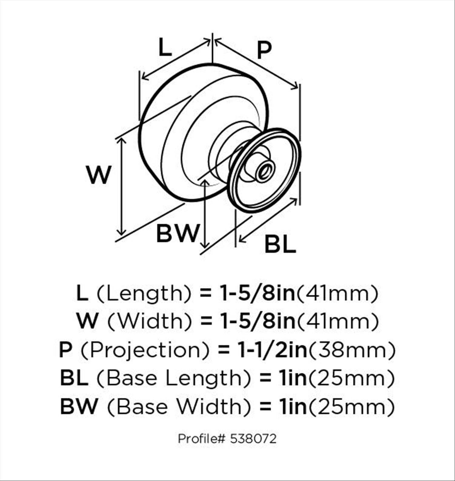 Amerock BP538072G10 Cabinet-Knobs - View #3