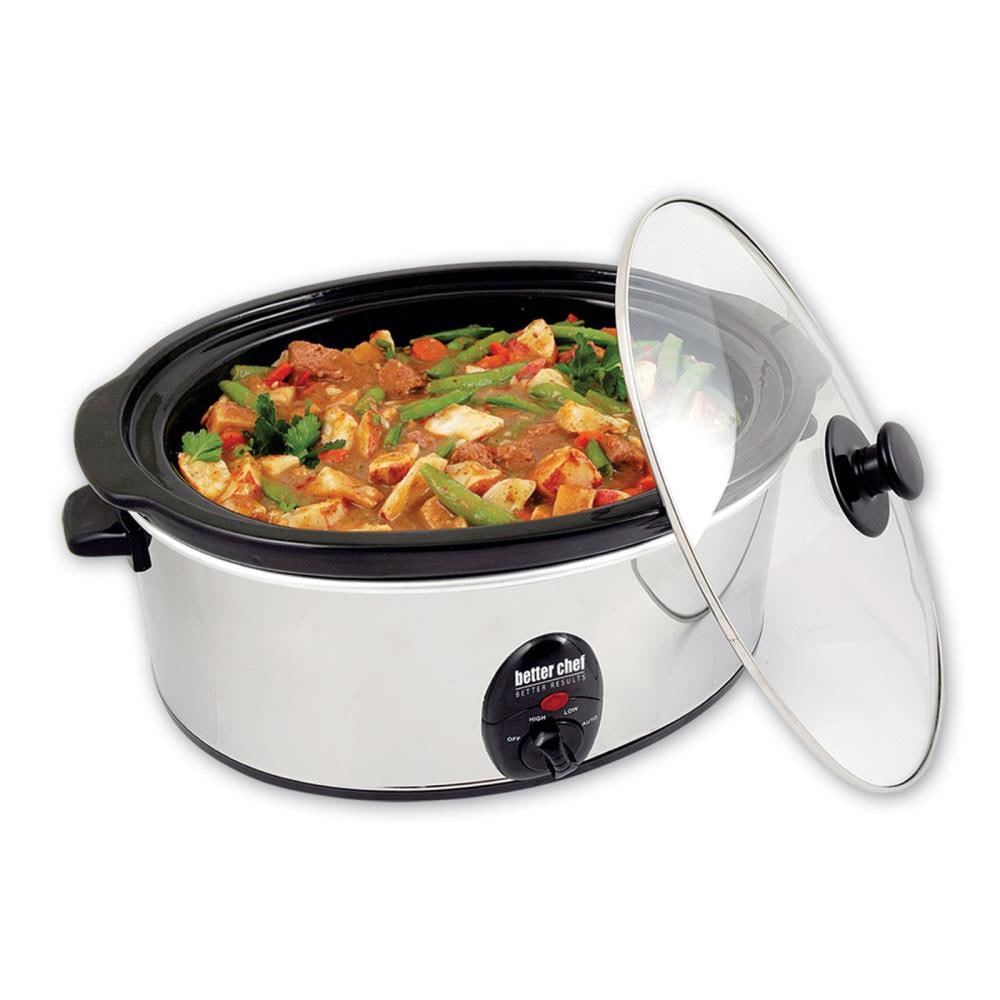 Better Chef 3.7-Quart Black Oval Slow Cooker in the Slow Cookers department  at