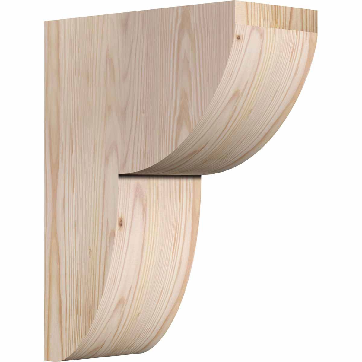 Ekena Millwork COR06X12X16CRE00SDF 5.5-in x 12-in x 16-in Crestline Unfinished Douglas fir Wood Paintable/Stainable Corbel