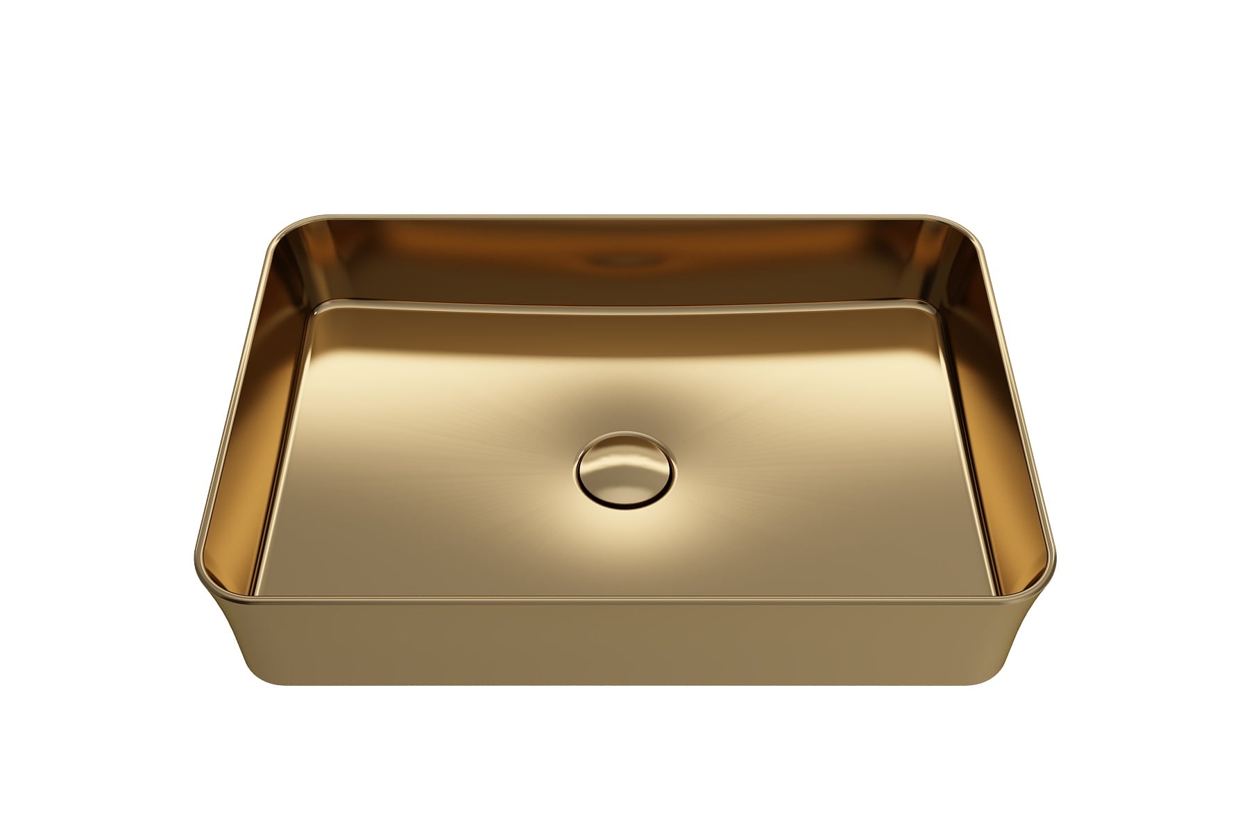 BOCCHI 1476-403-0125 Fire clay Vessel Rectangular Modern Matte Gold Bathroom Sink ( 21.5-Inches x 14.5-Inches )