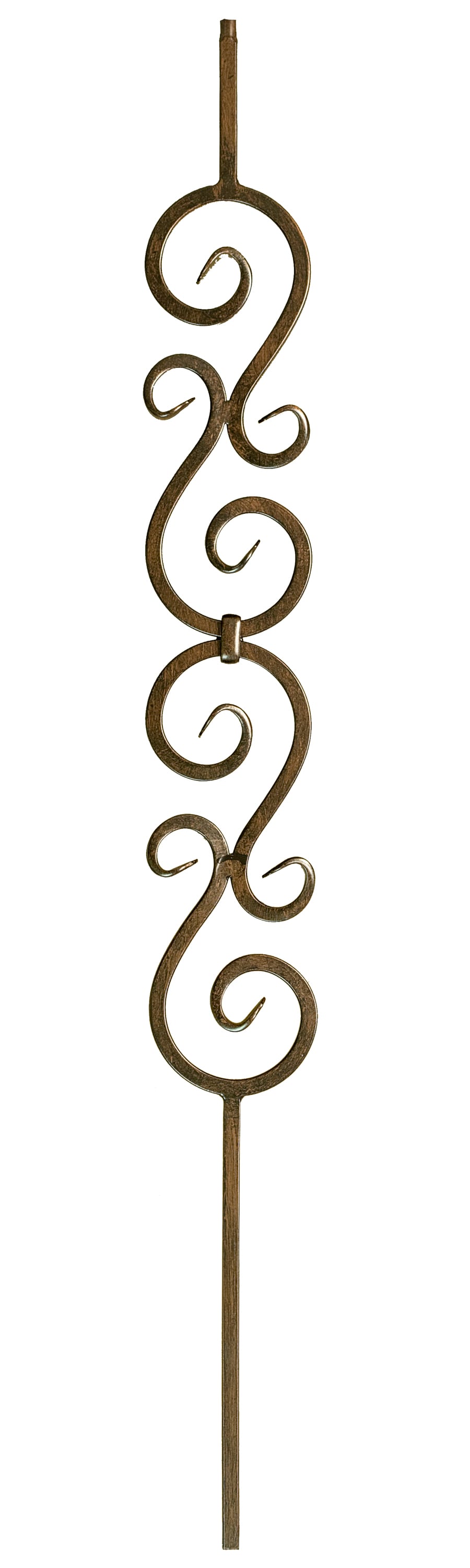 WM Coffman 801633 44-in x 0.5-in Oil Rubbed Bronze Wrought Iron Pin Top Scroll Stair Baluster