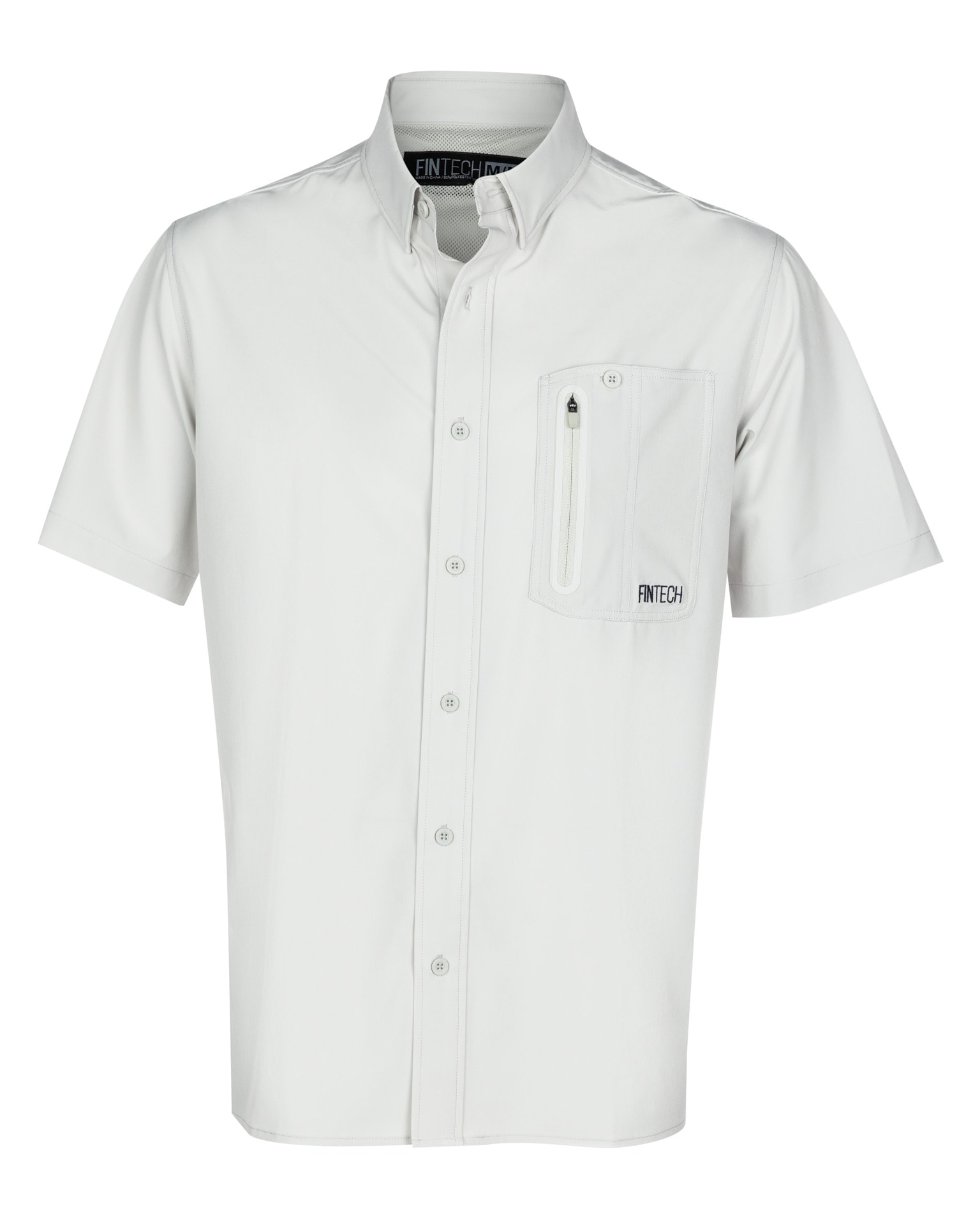 FINTECH Men's Woven Short Sleeve Solid Button-down Shirt (XX-large) in the  Tops & Shirts department at
