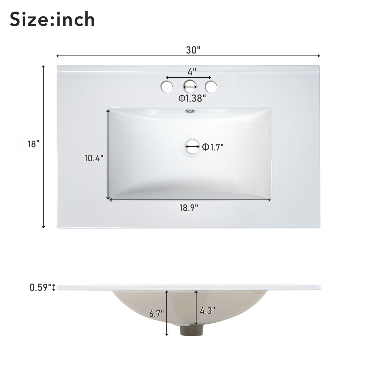 Streamdale Furniture N729P173380B Bath-Vanity-Combo - View #9