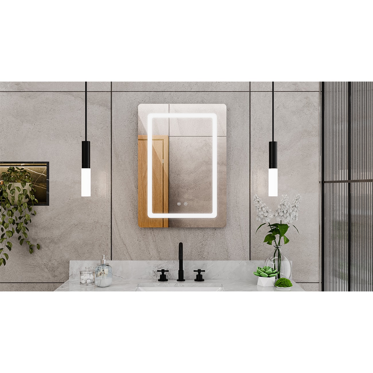 DreamLine LMBL2820R Framed-Bath-Mirrors - View #5