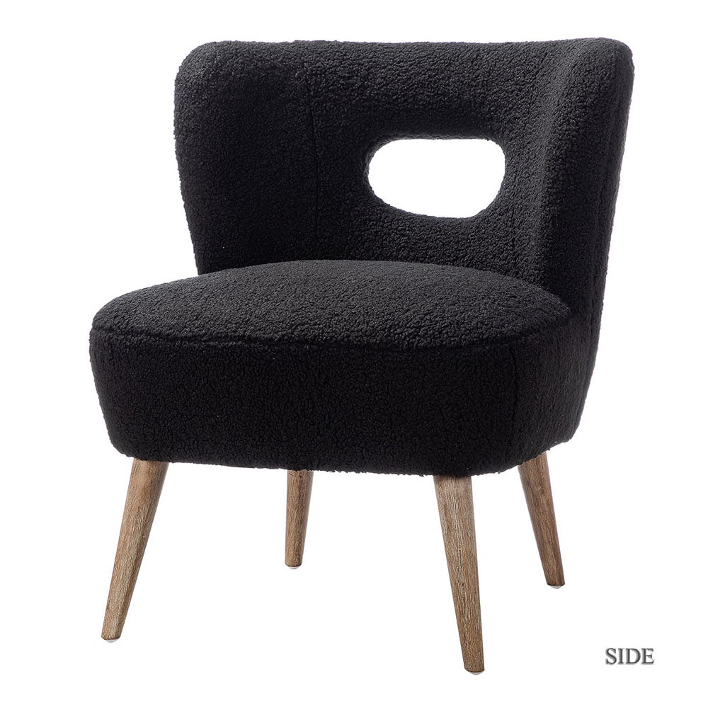14 Karat Home HM0004-BLACK Casual BLACK Accent Chair