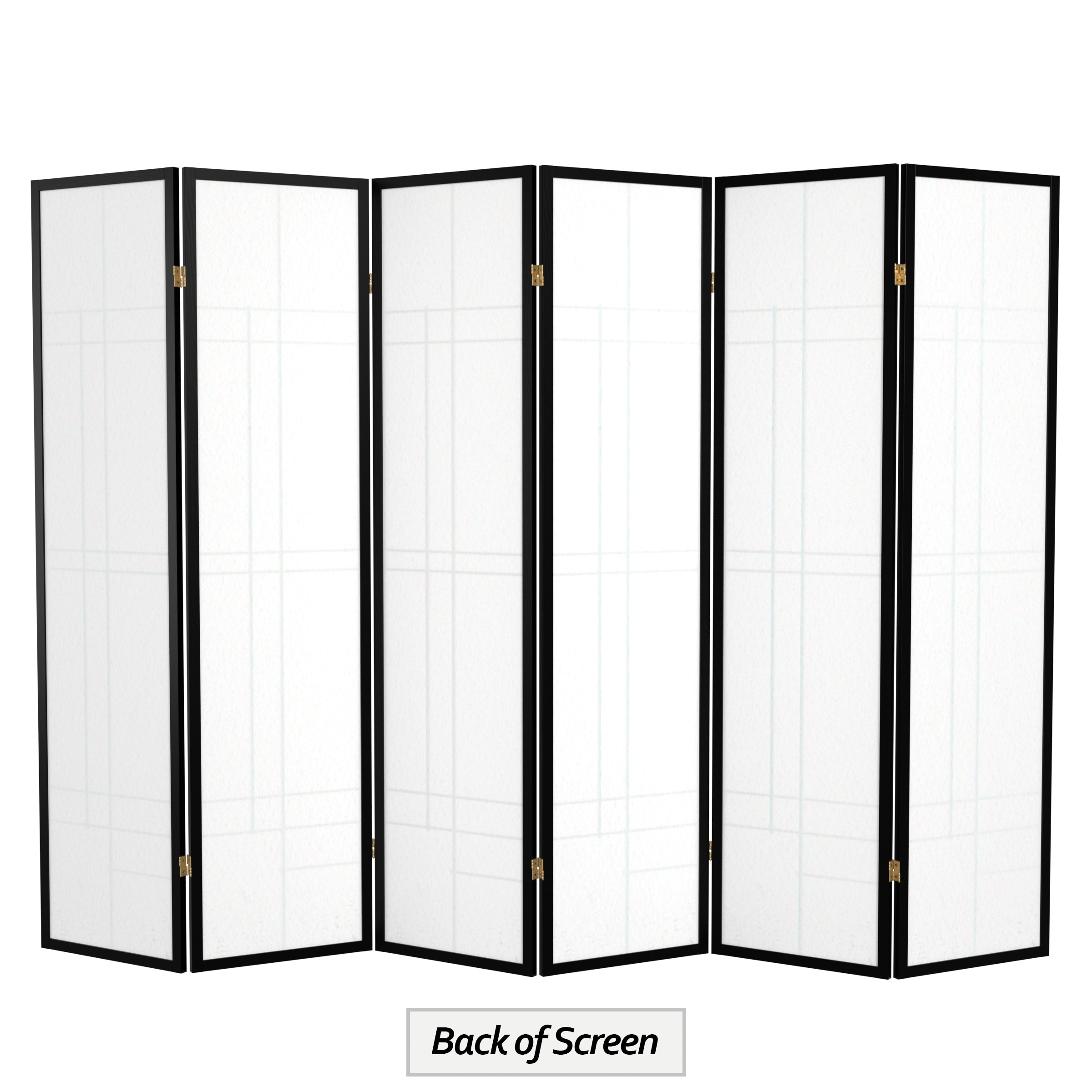Oriental Furniture CEUD-6P-BLK Indoor-Privacy-Screens - View #2