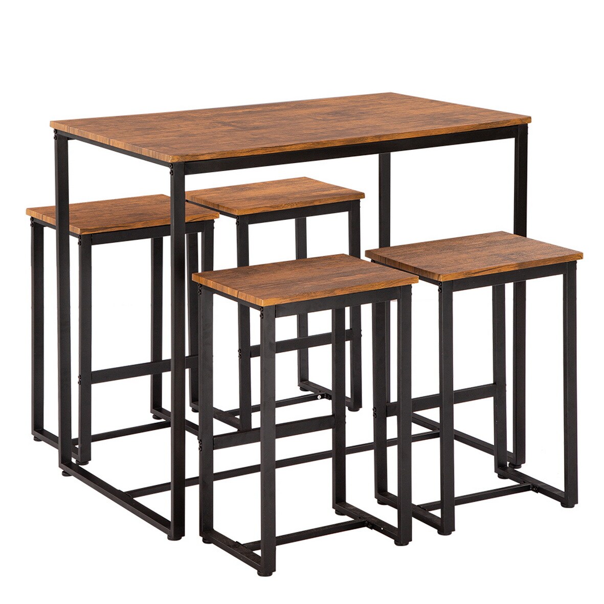 Winado 303868585697 Brown Contemporary/Modern Dining Room Set with Rectangular Table ( Seats 330 )