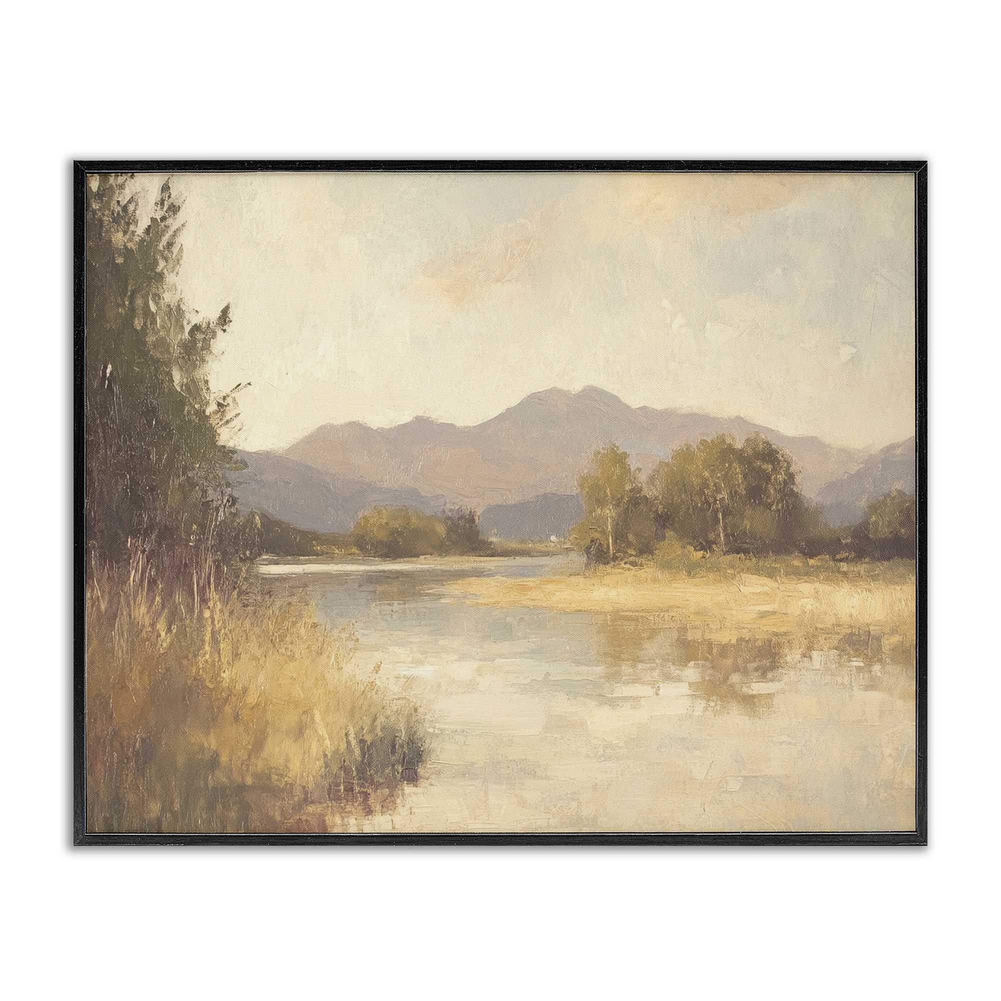 Stupell Industries BT-818-FR-11X14 Wild River Mountain View Black Framed Giclee Art By Petal Prints Design 14 x 11