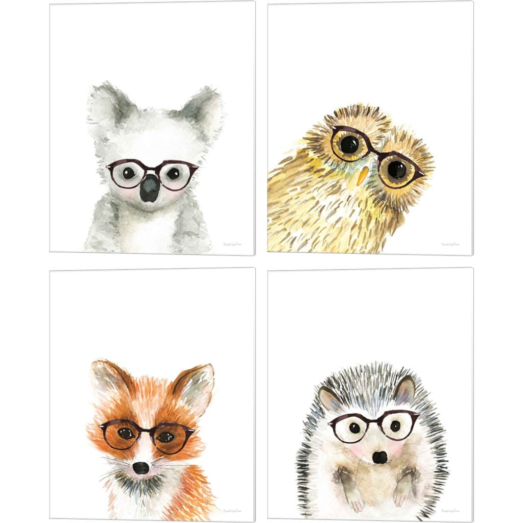 cute animals with glasses