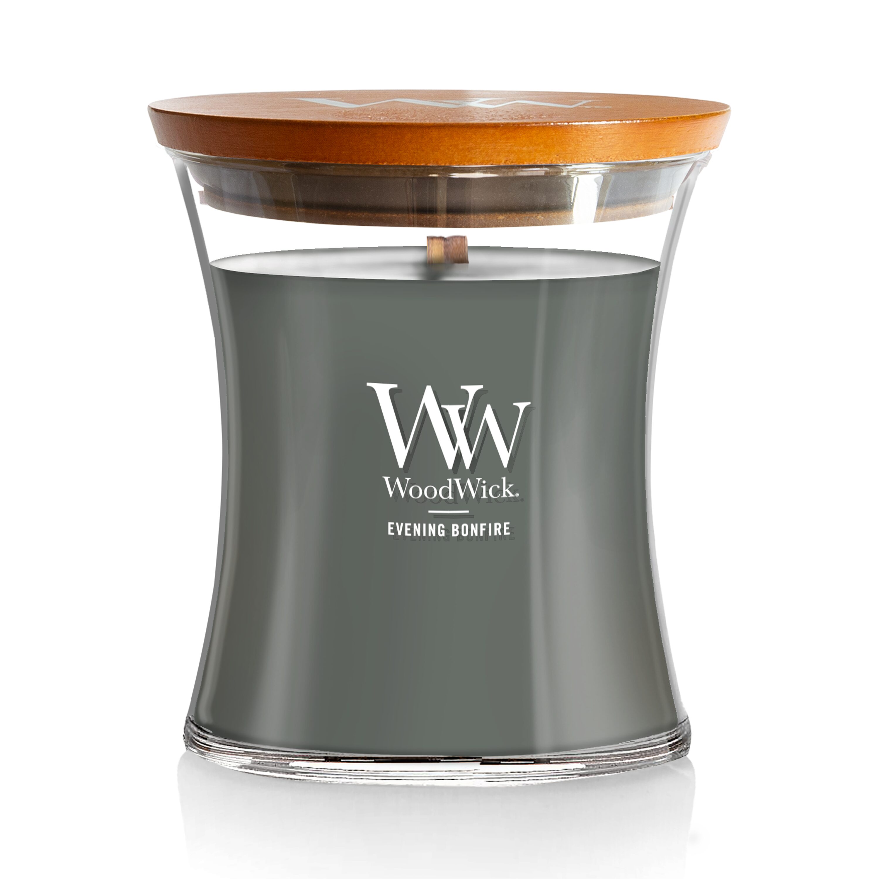 WoodWick 92488 1 -Wick Evening Bonfire Gray Jar candle