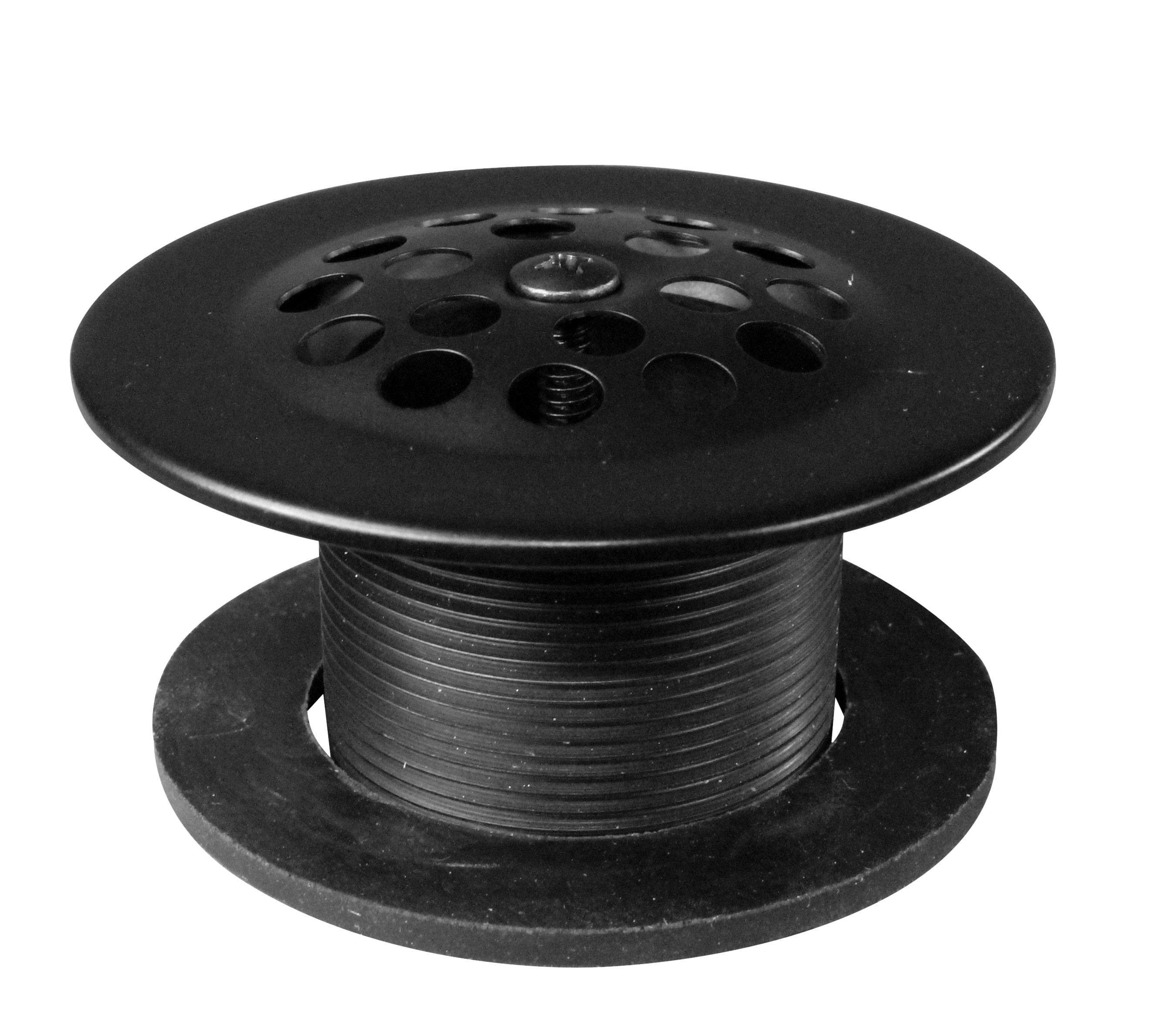 WESTBRASS D3311-F-62 Bathtub Drain with Beehive Grid and Screw 1-3/8" In Matte Black D3311-f-62