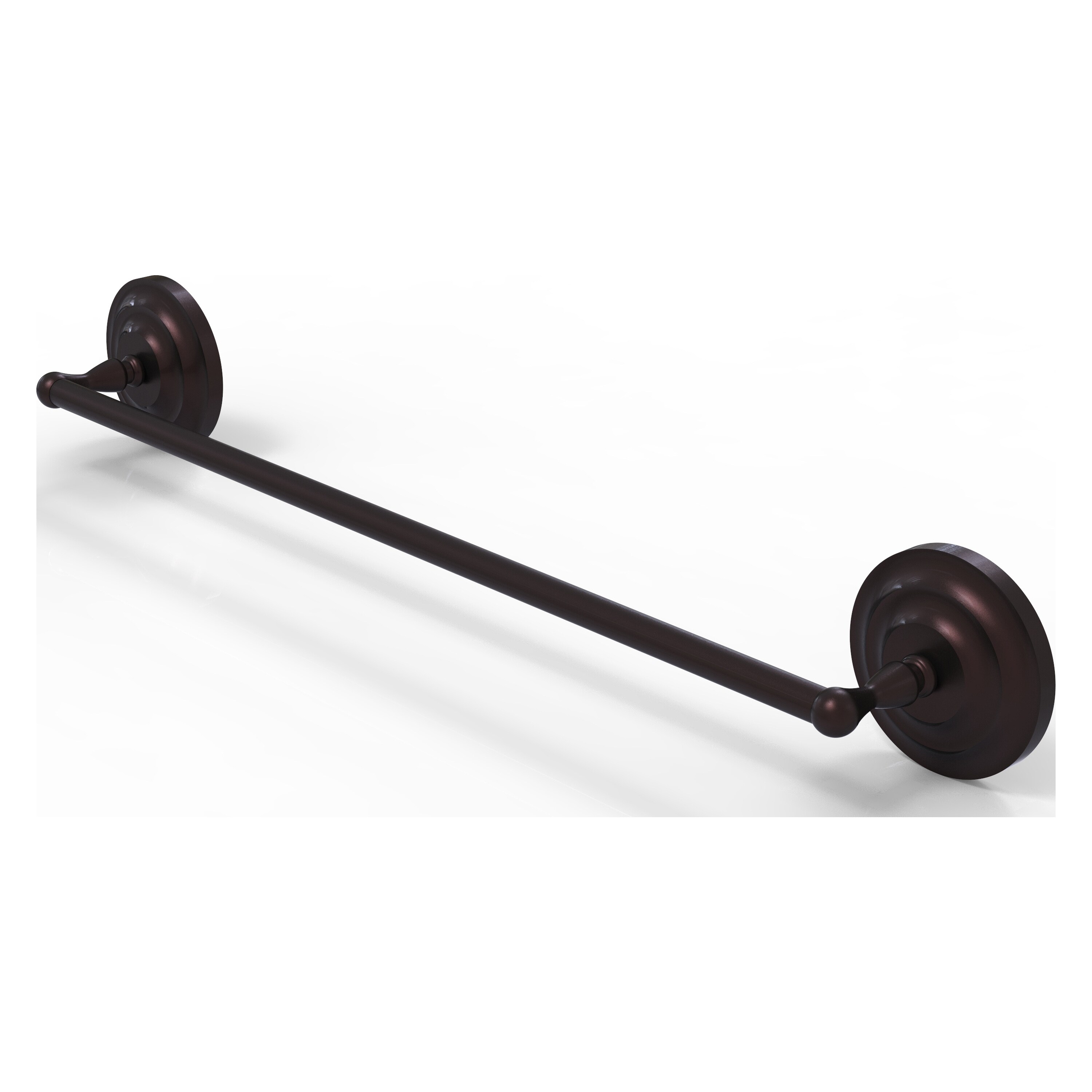Allied Brass QN-31/24-ABZ Que New 24-in Antique Bronze Wall mount Single Towel Bar