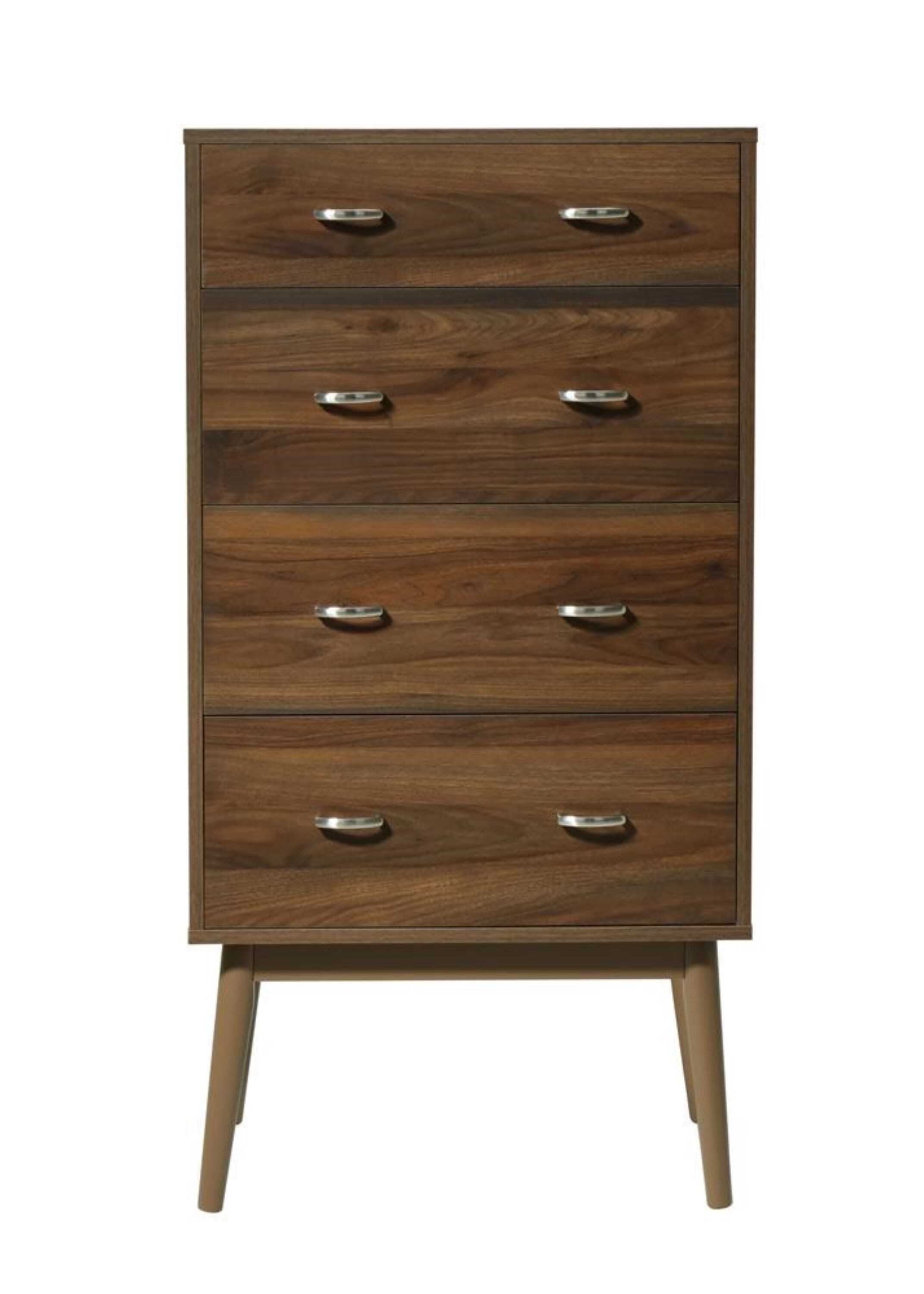 4D Concepts Montage Midcentury 4 Drawer Chest Walnut Brown 4-Drawer ...