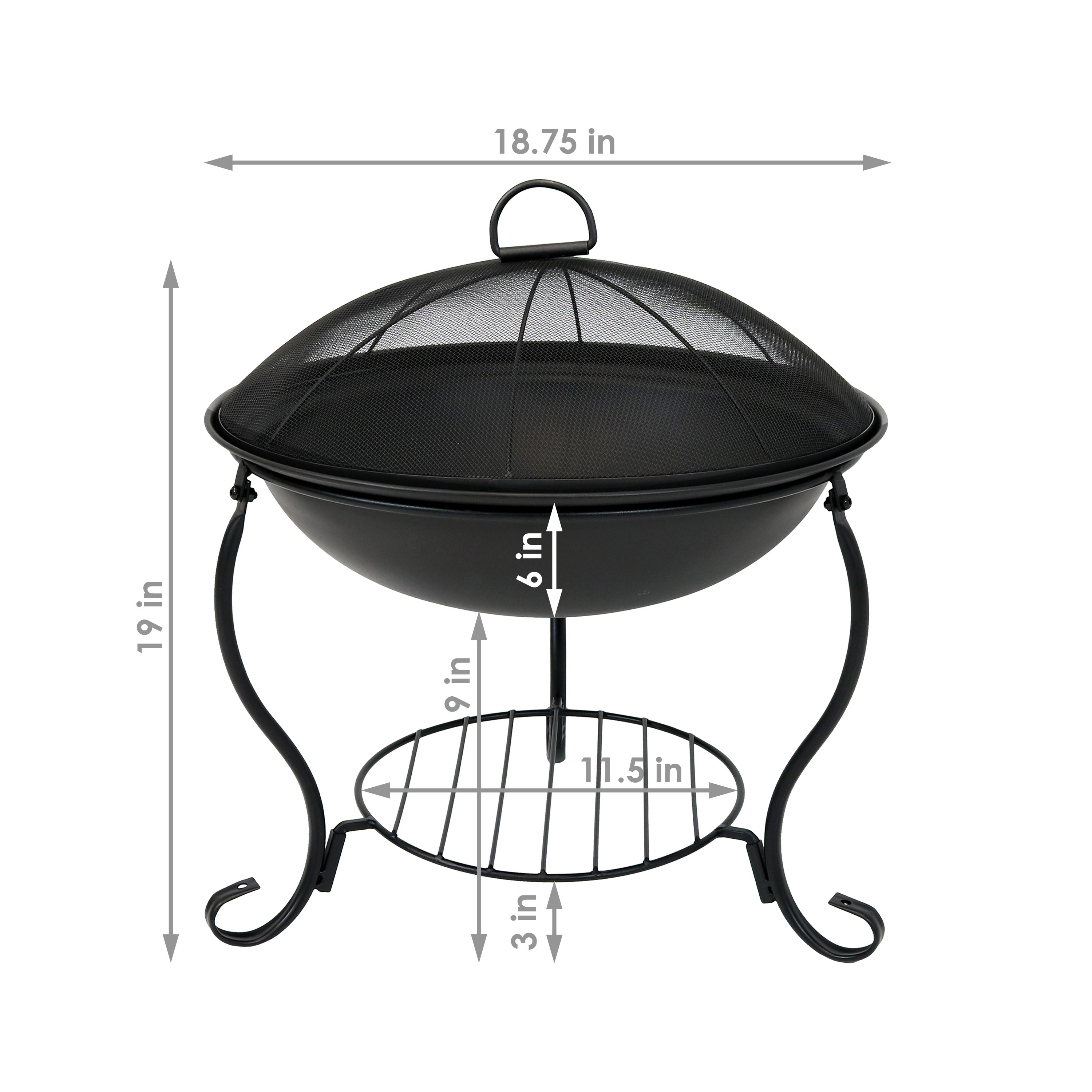 Sunnydaze Decor RCM-LG171 Outdoor-Woodburning-Firepits - View #4