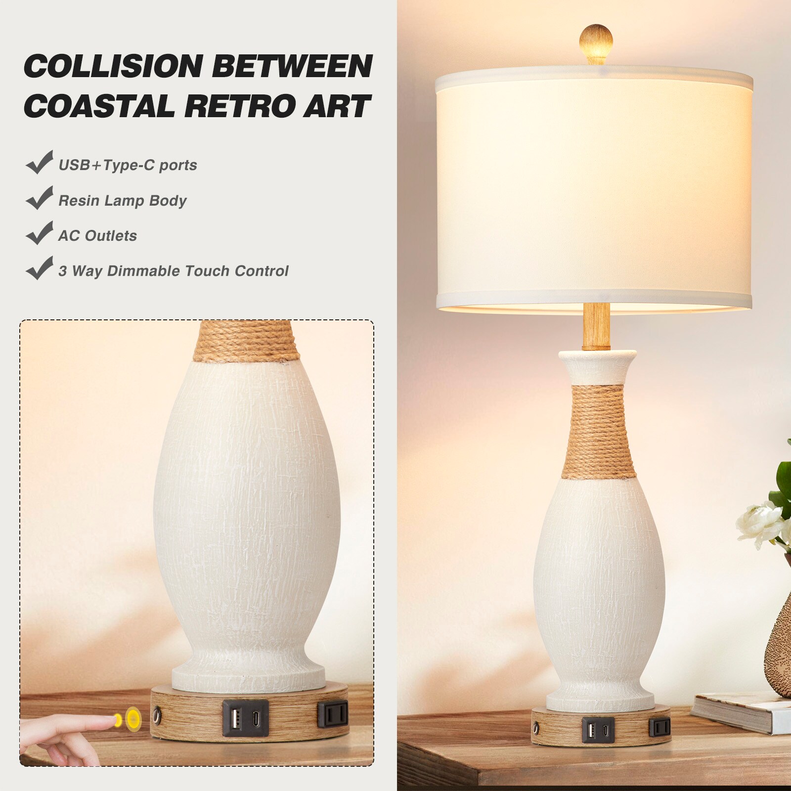 UrFurnishings TD-291 Table-Lamps - View #5