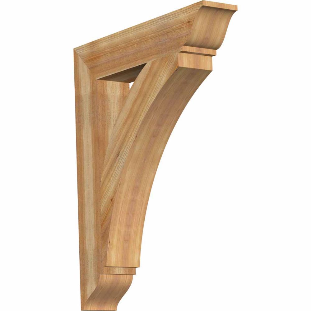 Ekena Millwork BKT06X32X40THR01RWR Thorton traditional rough sawn 6-in x 32-in x 40-in Western red cedar Brown Wood Standard bracket