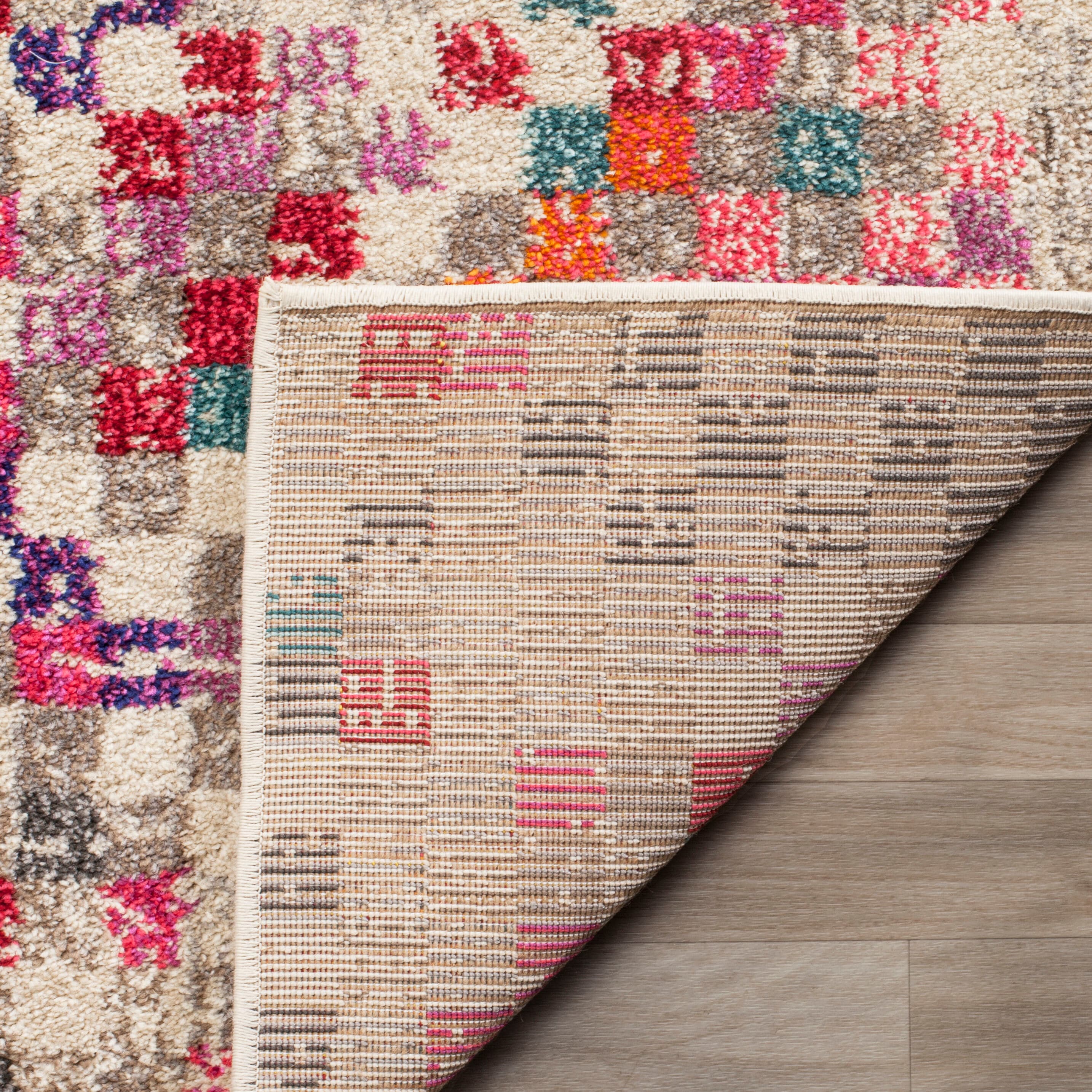 Reversible Rectangular Grey Synthetic 3' x 5' Stain-Resistant Rug