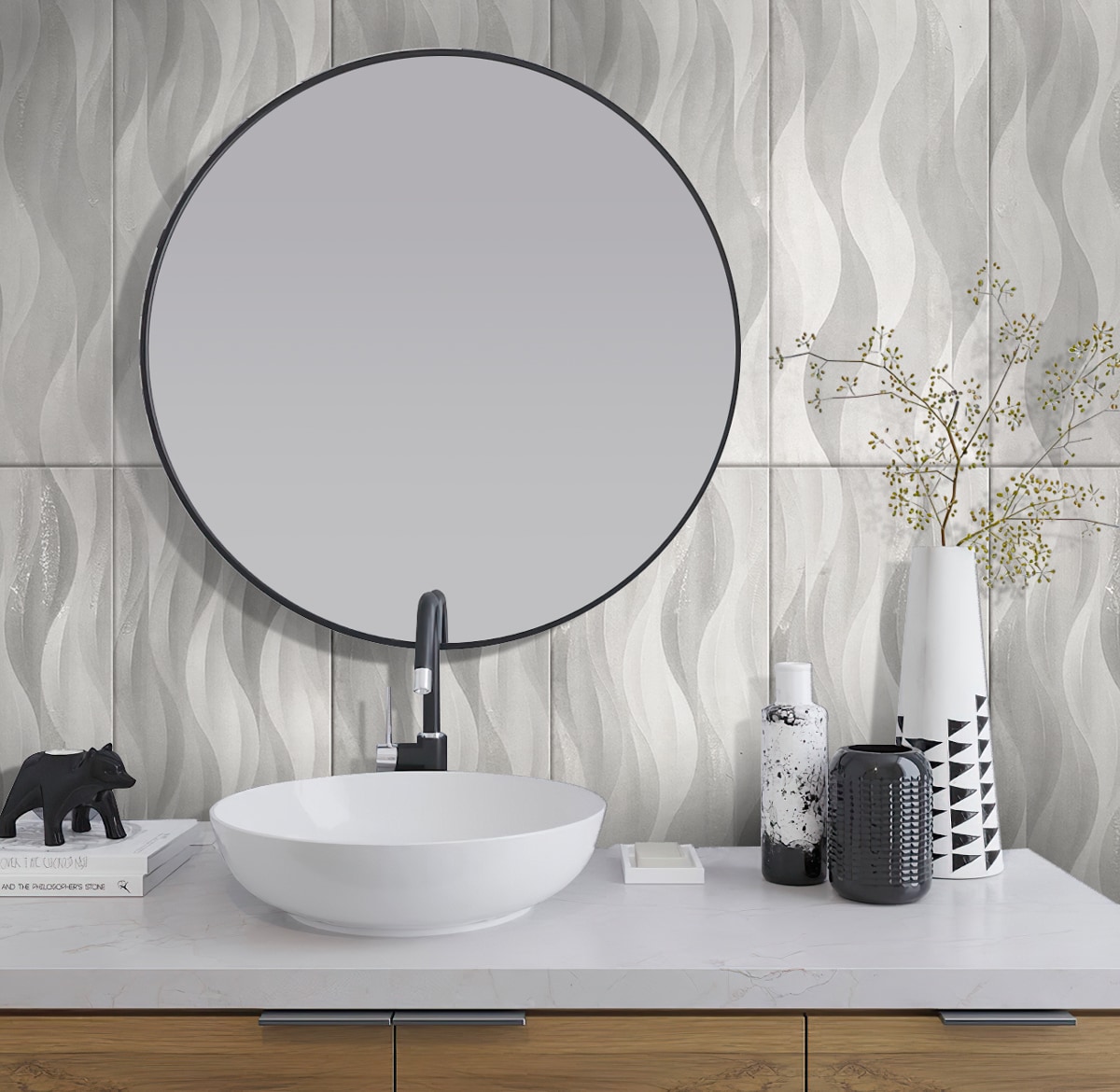 Apollo Tile Gray 12-in x 40-in Matte Ceramic Patterned Wall Tile (15.925-sq. ft/ Carton)