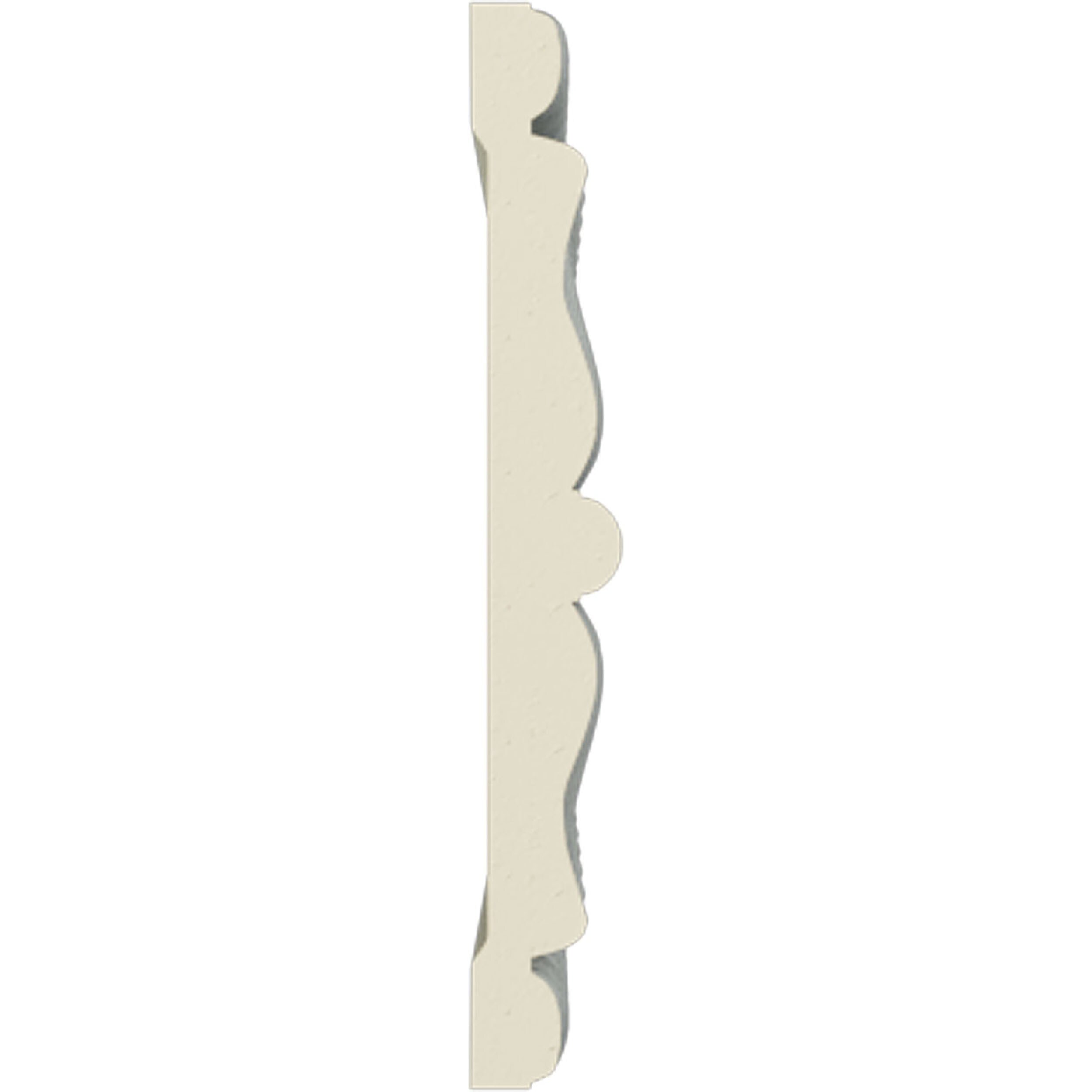 Primed White Polyurethane Leaf and Dart Crown Moulding Set