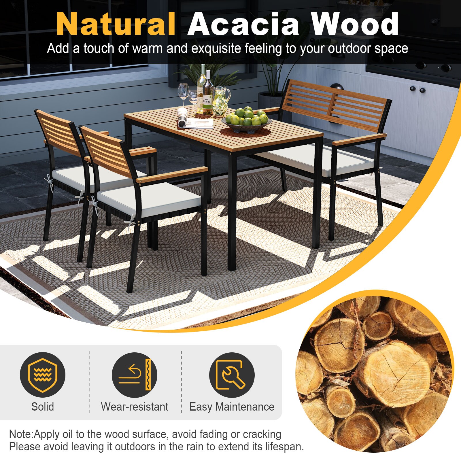 CALVON WMH-PA113 Patio-Dining-Sets - View #3