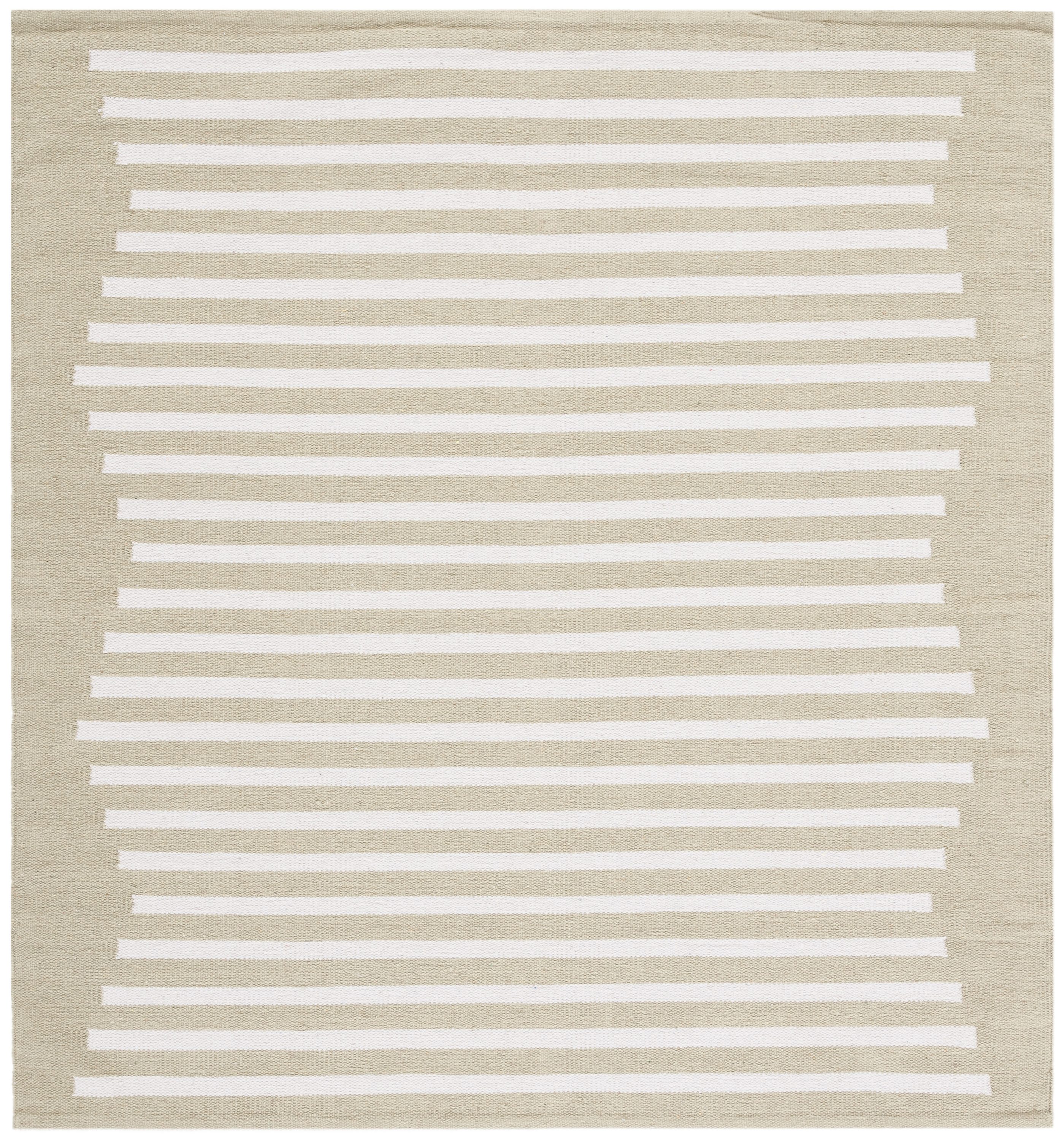 Safavieh MTK313W-6SQ Montauk Nicoletta 6 x 6 (ft) Cotton Light Green/Ivory Square Indoor Abstract Bohemian/Eclectic Area rug