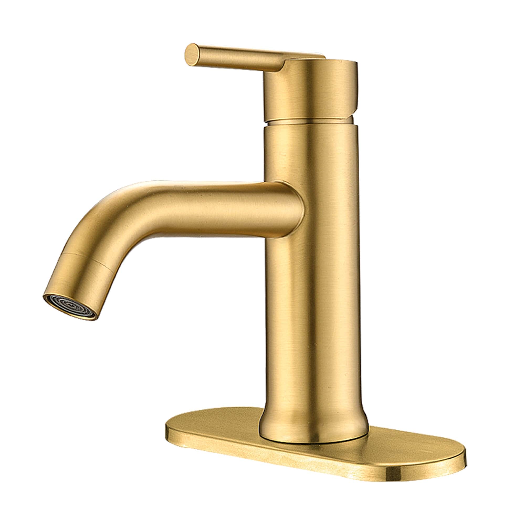 HyperDrop Cart Bathroom Faucet Single Hole Modern Bathroom Sink Faucet Vanity Faucet Gold #B-9H4K6W9A0E3J