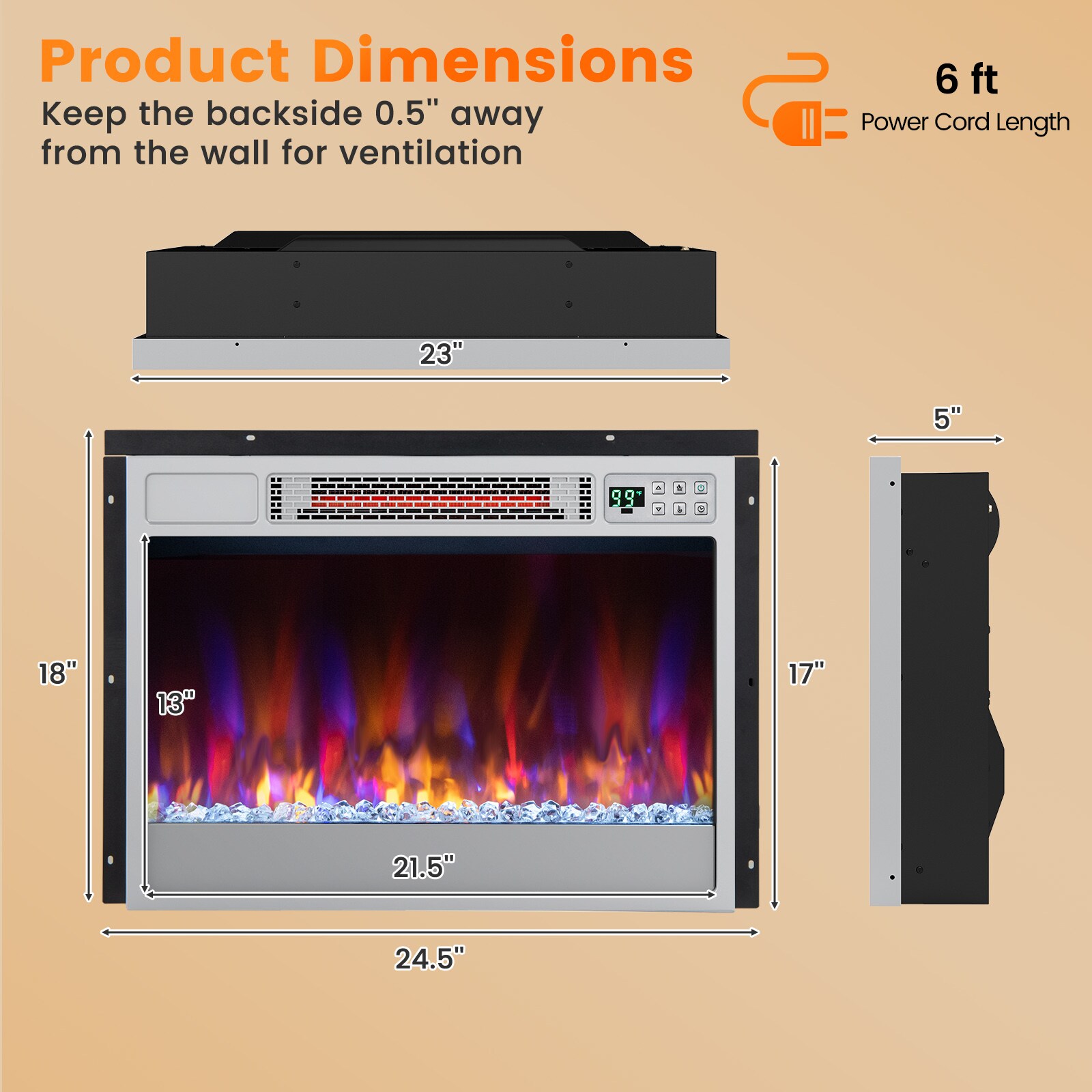 Slickblue D-CO-LS-SU43801PF Electric-Fireplace-Fireboxes - View #4