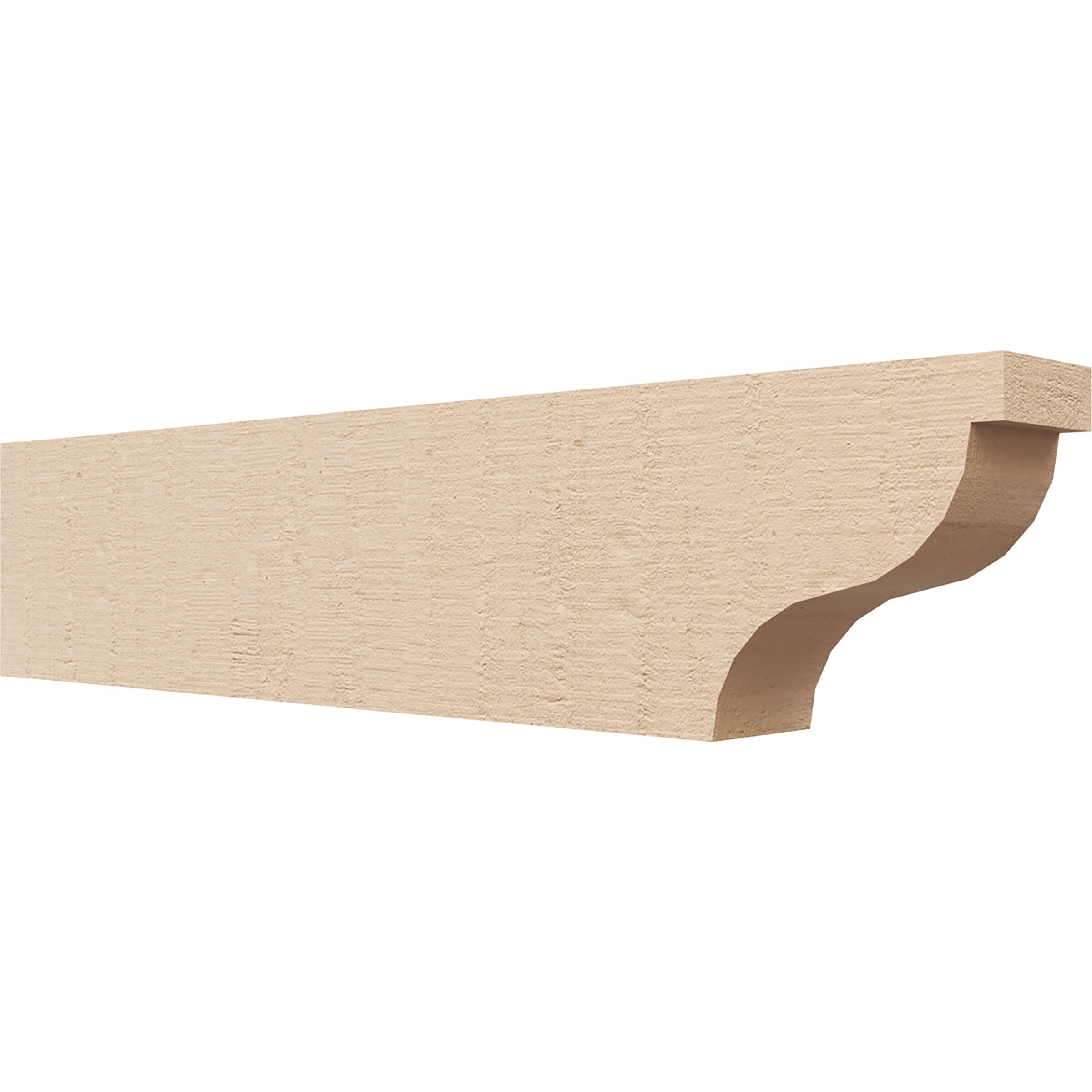 Ekena Millwork RFTU04X08X36GARRCPR Garner Woodgrain 4-in X 8-in X 36-in Brown Urethane Standard bracket