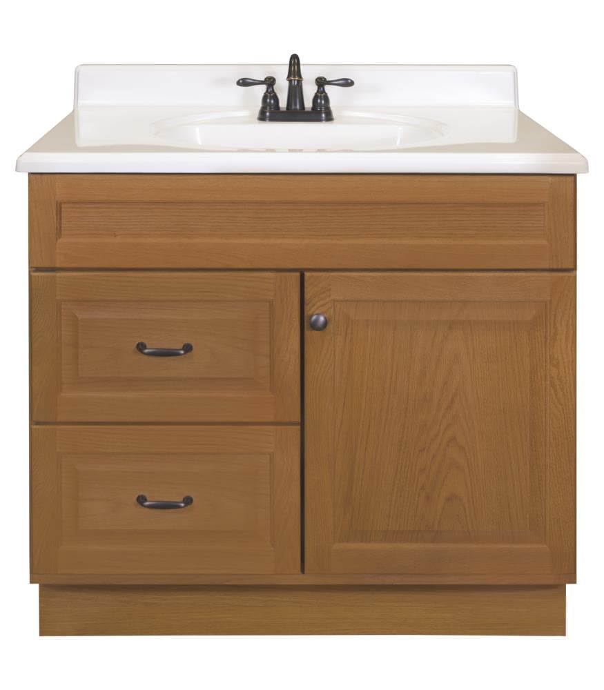 Solid Oak Bathroom Cabinet Small Bathroom Vanity Units Mirror Bathroom Sink  300CBC351 