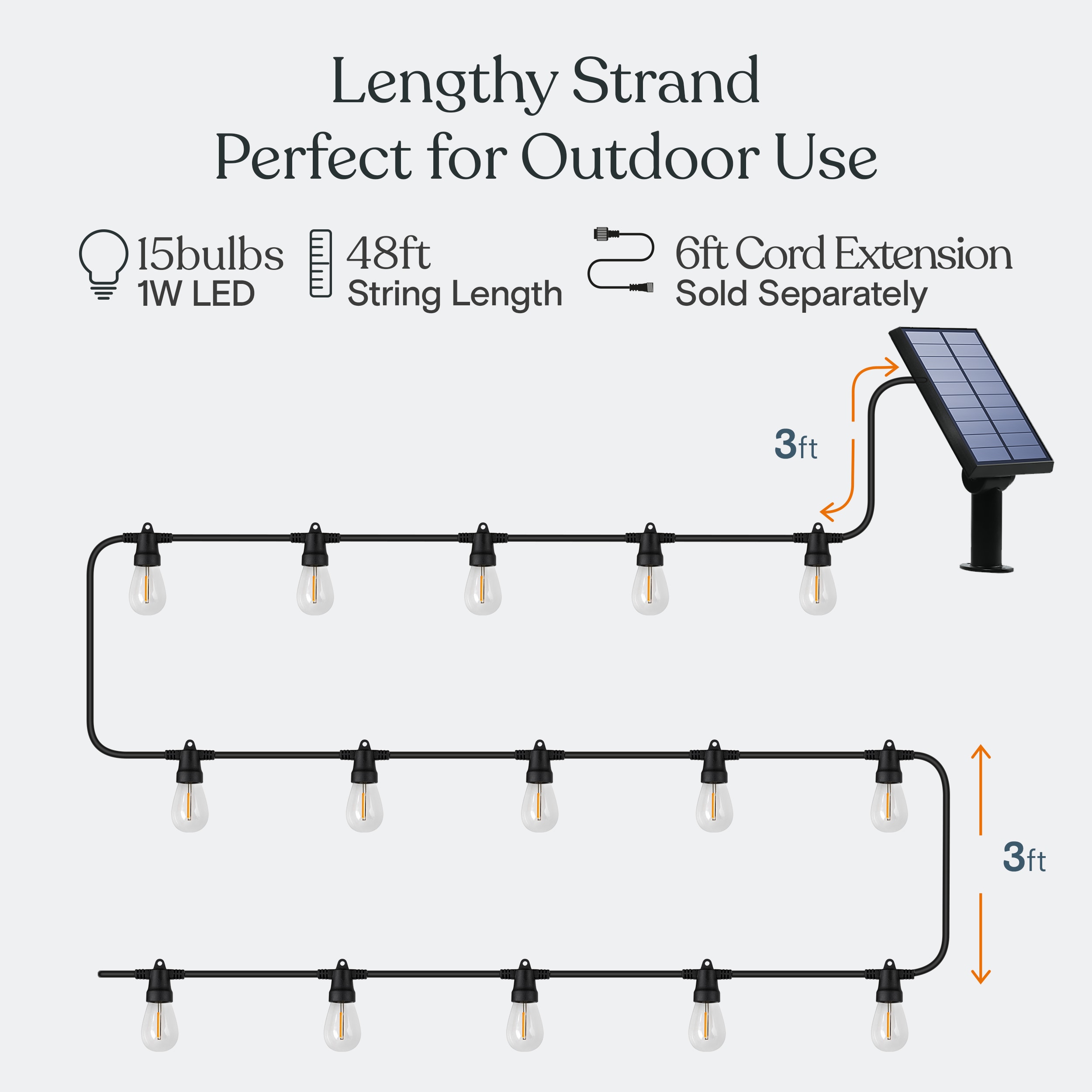 Brightech SLR-48NH-SW-FL Patio-String-Lights - View #5