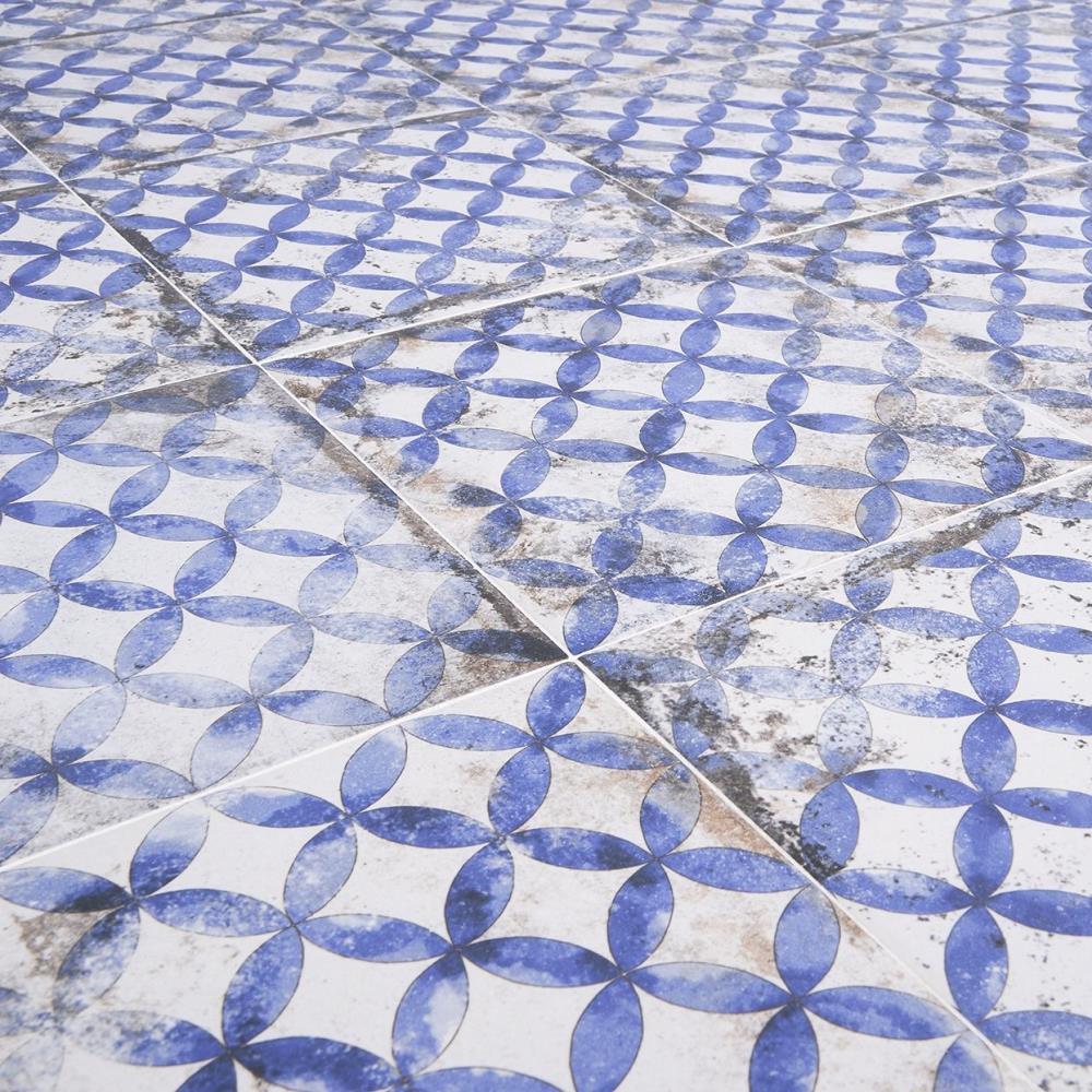 Gorham 8x8 Blue Matte Porcelain Encaustic Tile