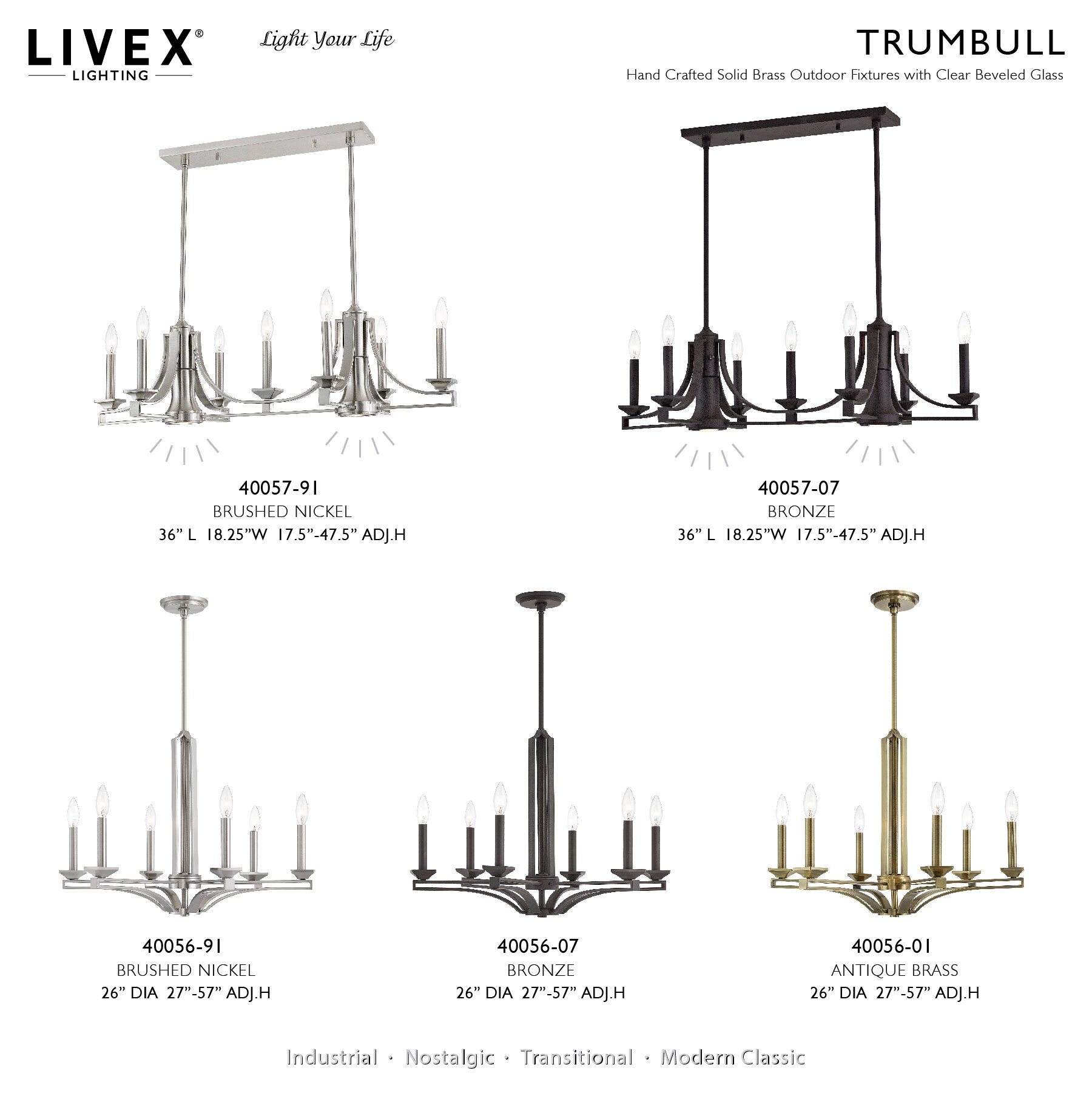 Elegant 6-Light Brushed Nickel Chandelier with Candlestick Mounts