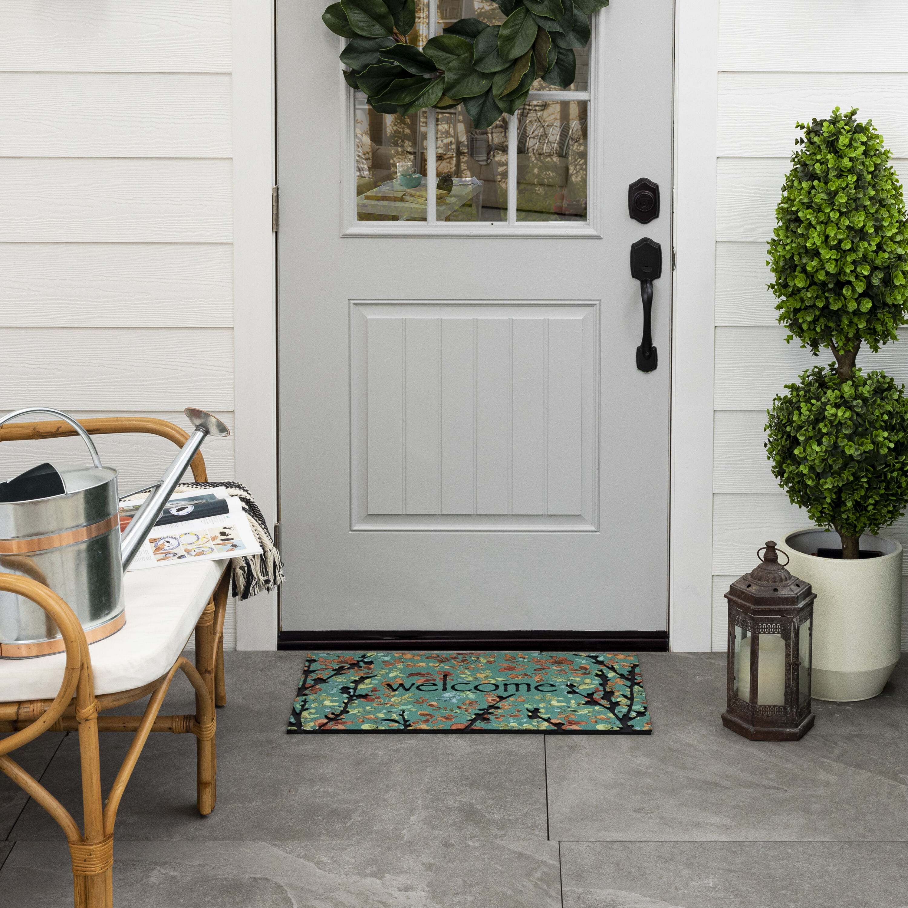 Style Selections 4569 19819 018030 18-in x 30-in Multi Polyester Non-Slip Grip Outdoor Decorative Fall Door Mat 3 -Pack