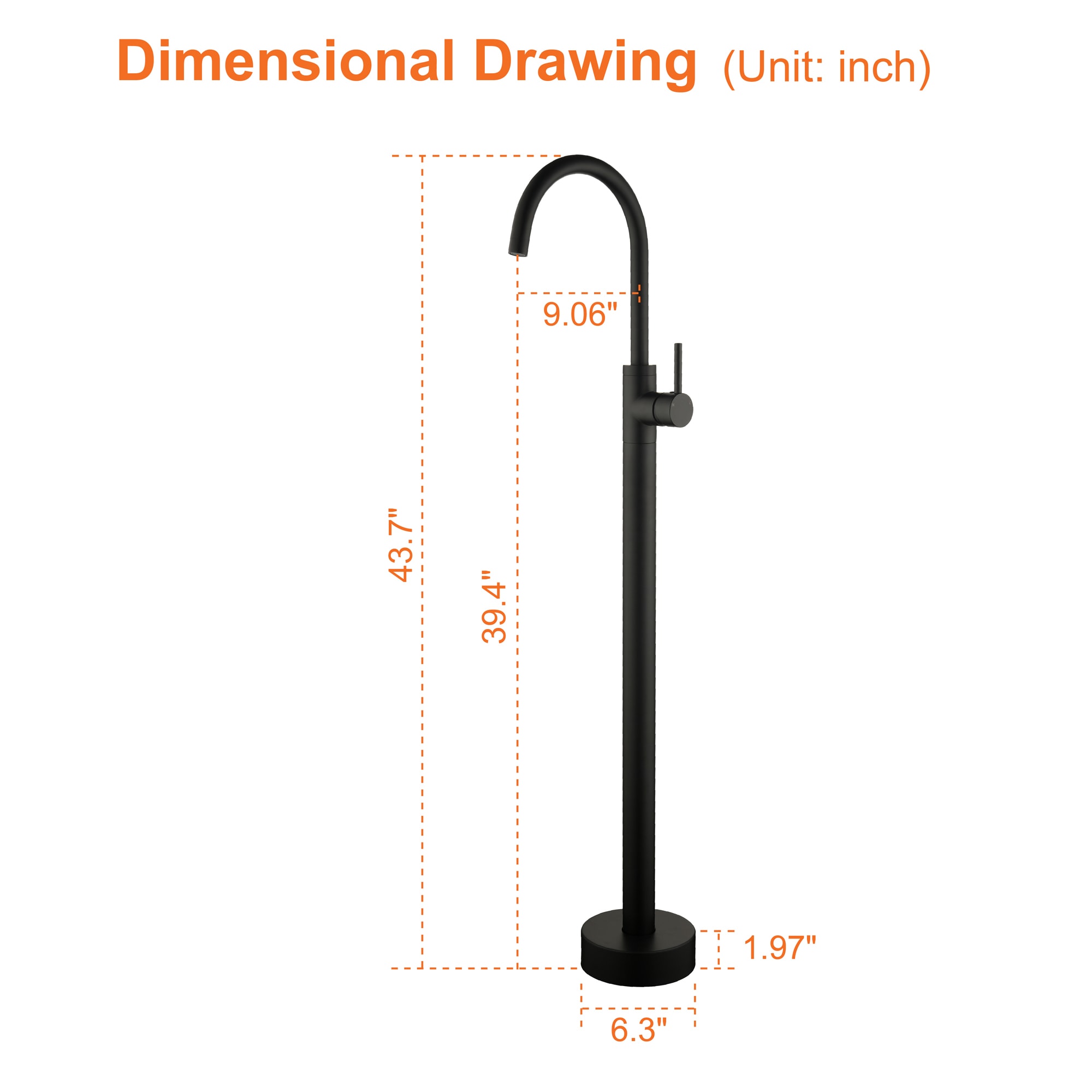 WELLFOR GSM-18033BK Roman-Tub-Faucets - View #6