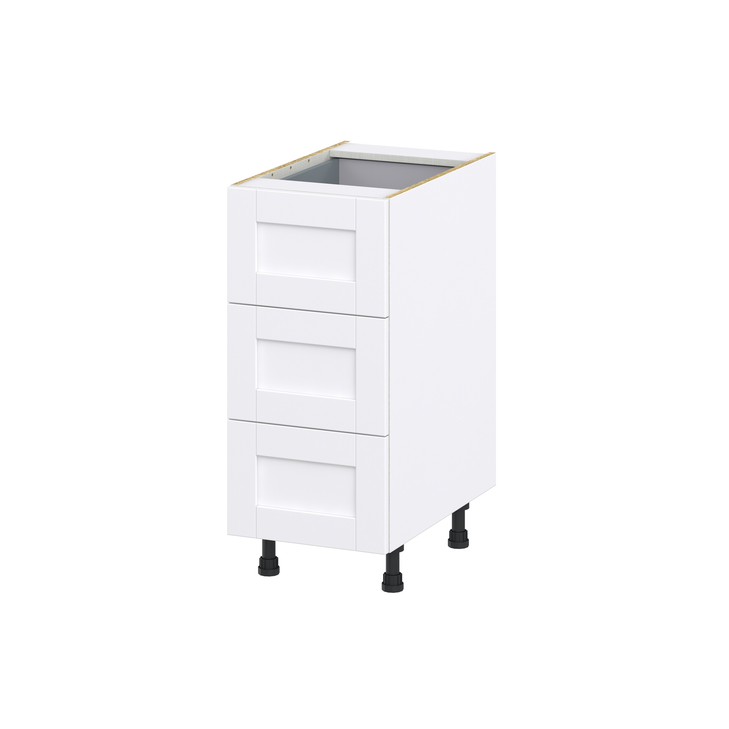 Hugo&Borg DSB3DA15I1-RM Rosemont 15-in W x 34.5-in H x 25-in D Glacier White 3 -Drawers Drawer Base Fully assembled Cabinet Shaker)