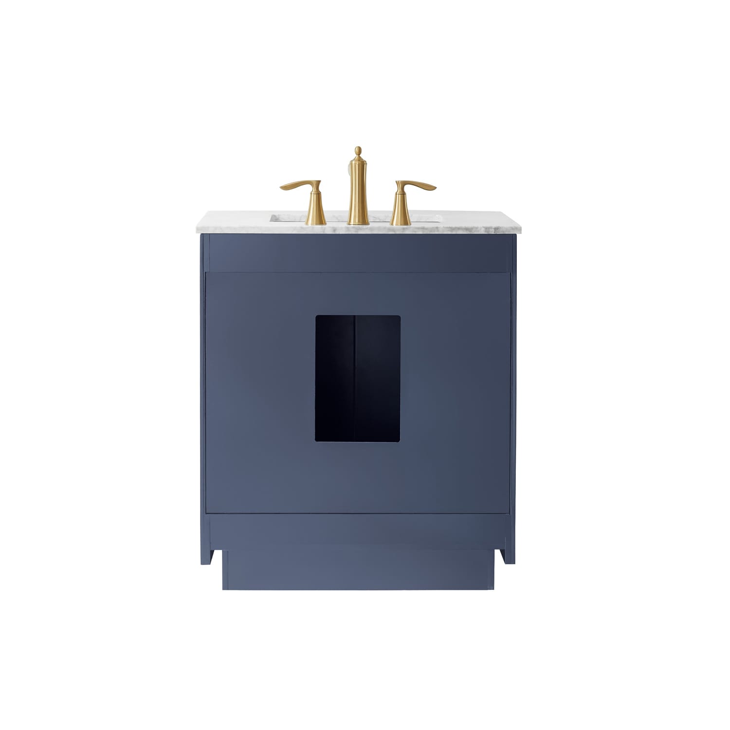 Royal Blue 30" Single Vanity with Carrara Marble Top