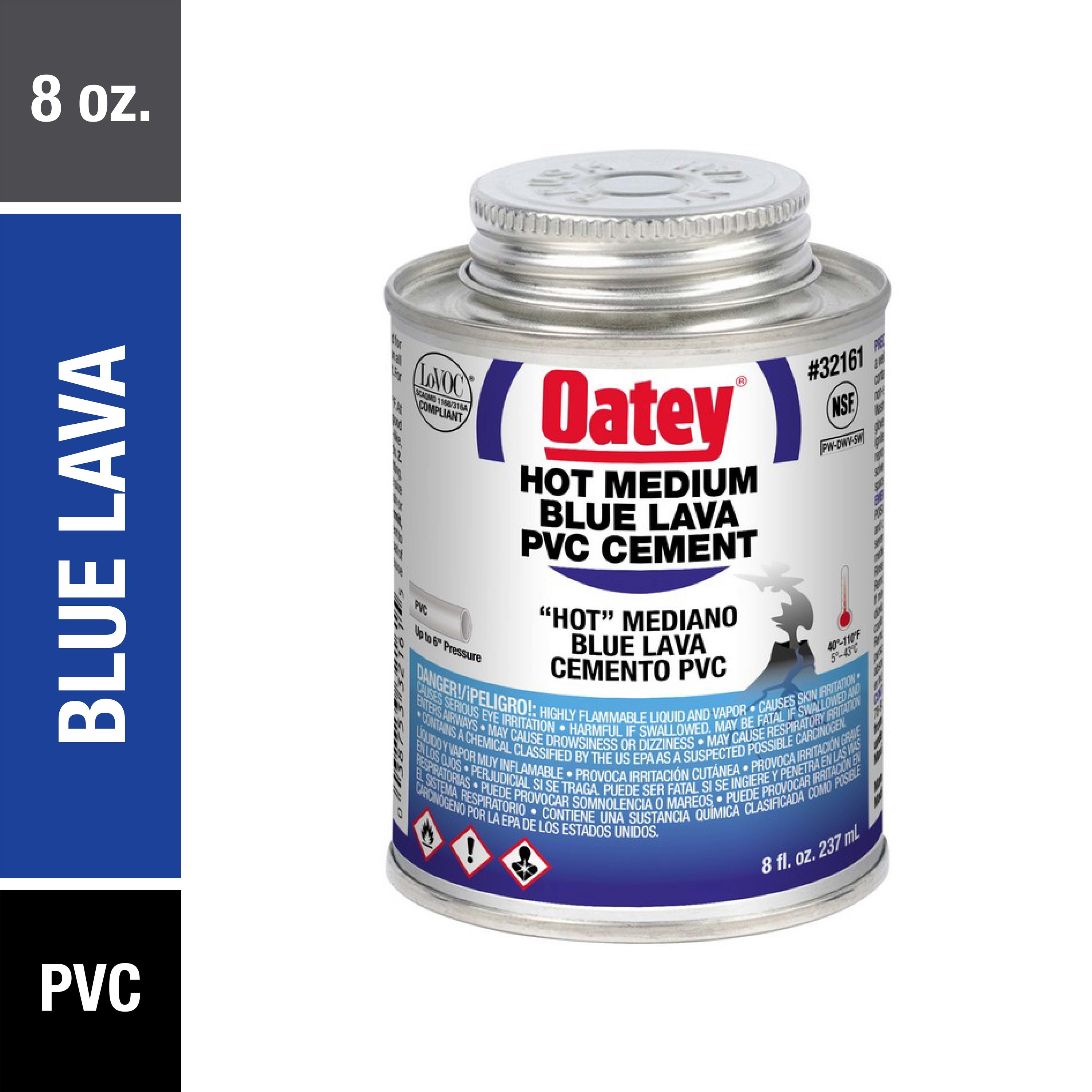 Oatey Blue Lava 8-fl oz Blue PVC Cement in the Pipe Cements, Primers &  Cleaners department at
