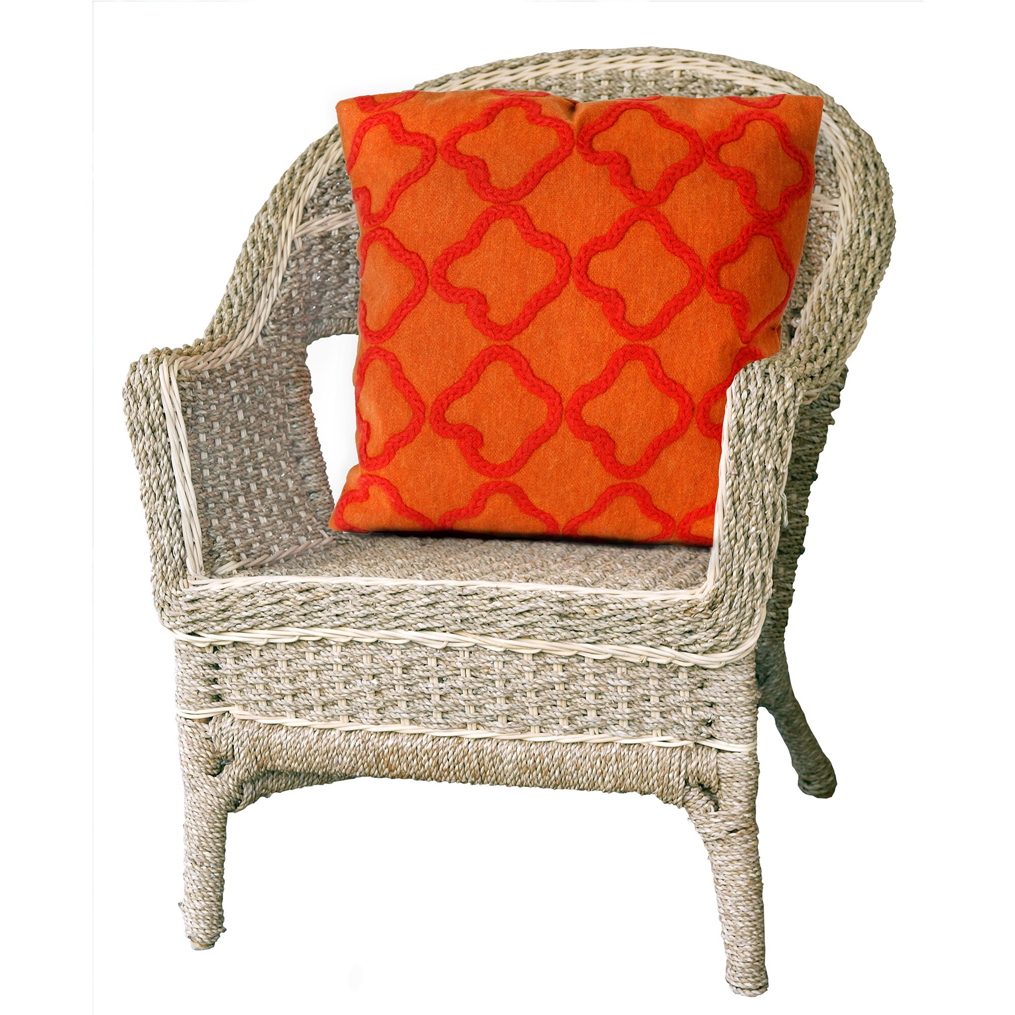 Liora Manne 7SA2S413217 Visions I 20-in x 20-in Orange Square Indoor Decorative Pillow
