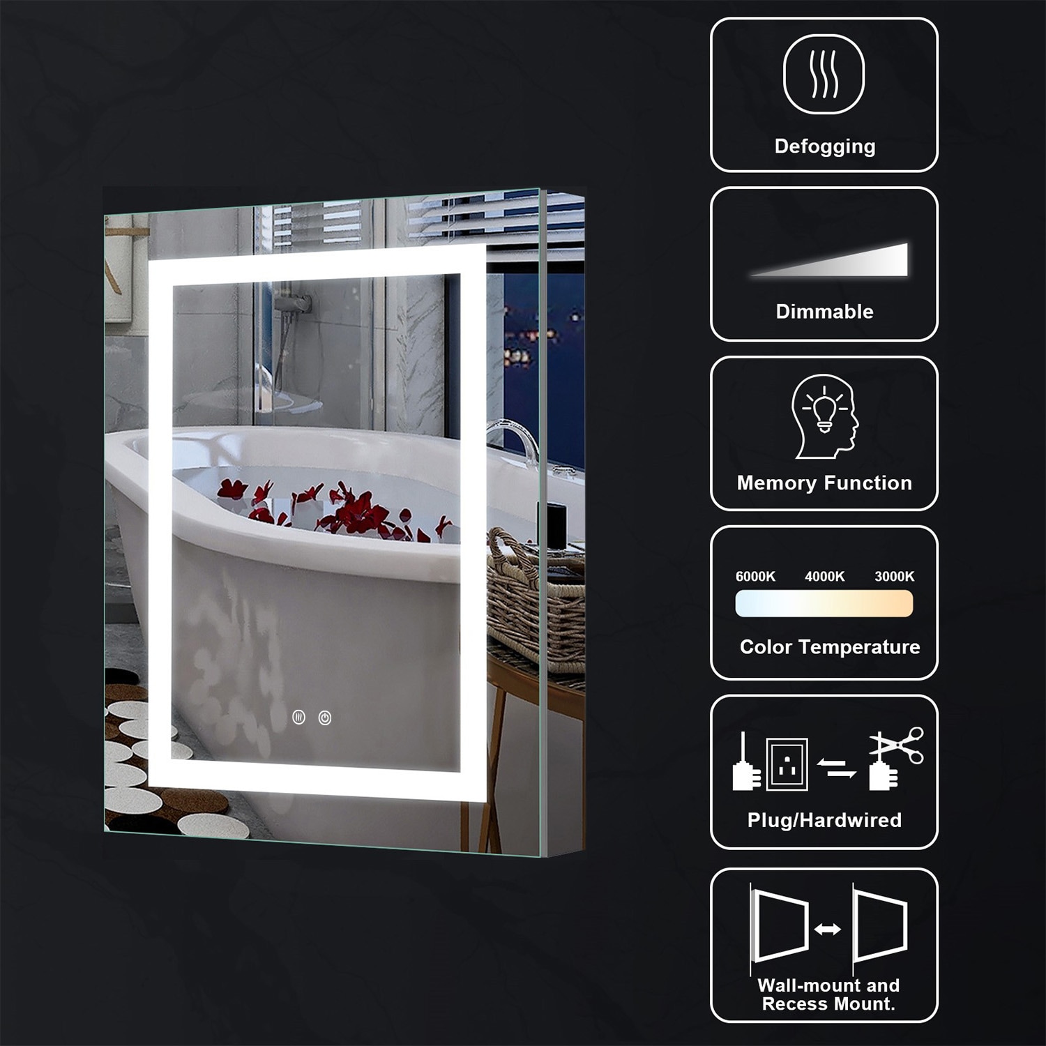 Forclover MEAL-NI2430R Bathroom-Medicine-Cabinets - View #2