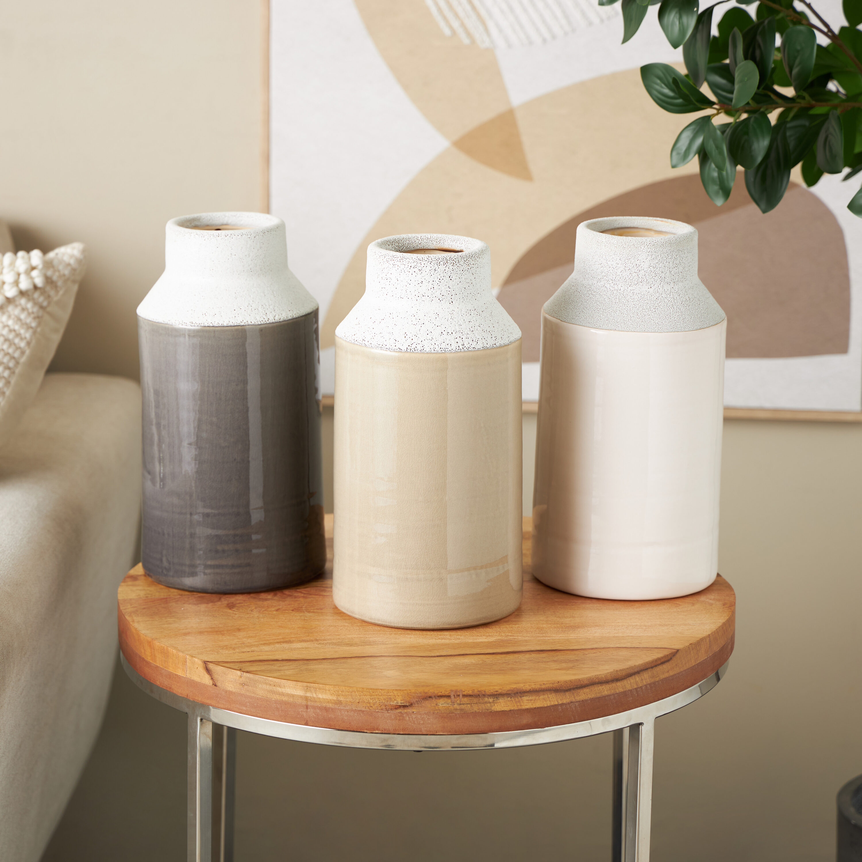 Grayson Lane 38929 3 -Pack Multiple colors/finishes Porcelain Coastal Vase