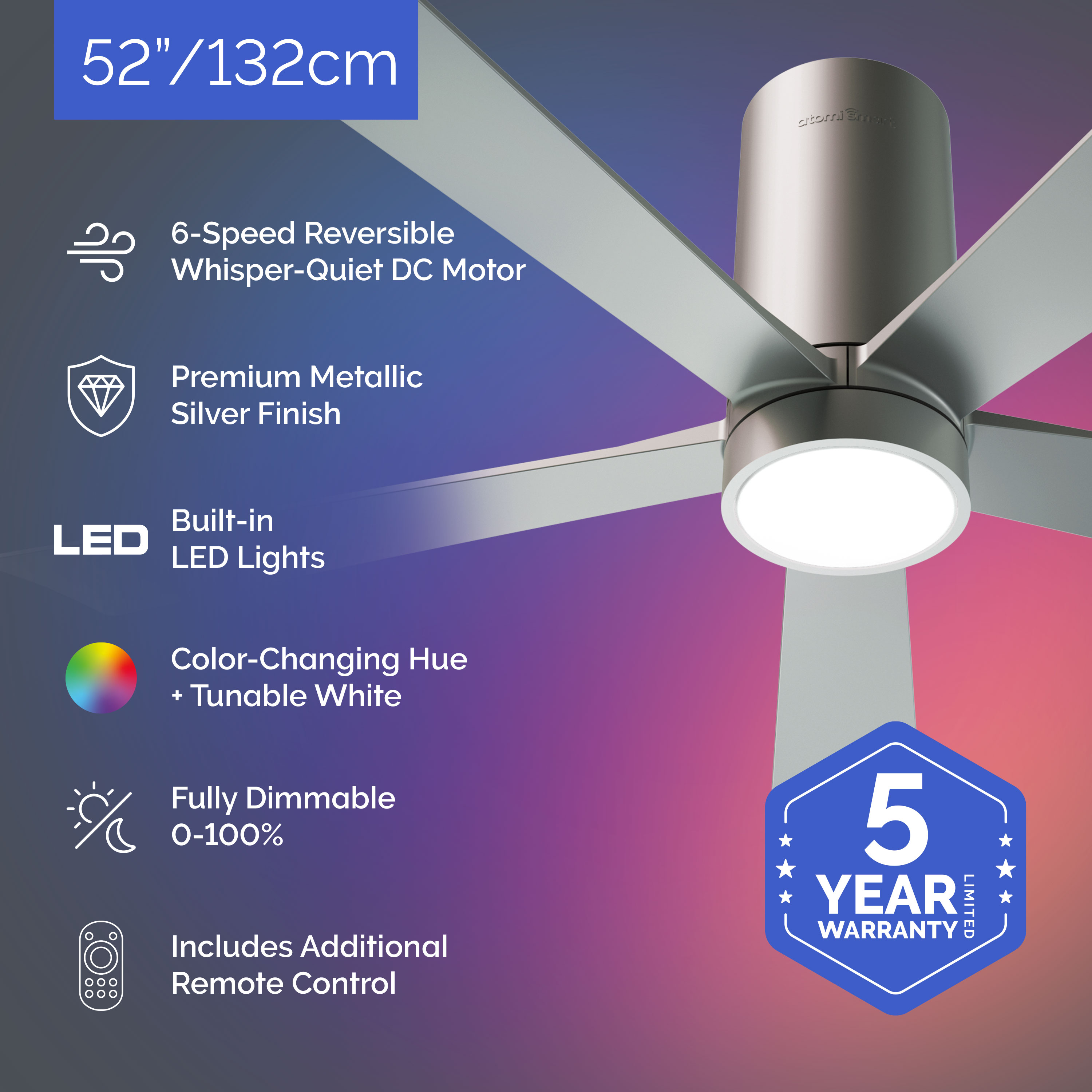 atomi smart AT2481-BS Ceiling-Fans - View #2