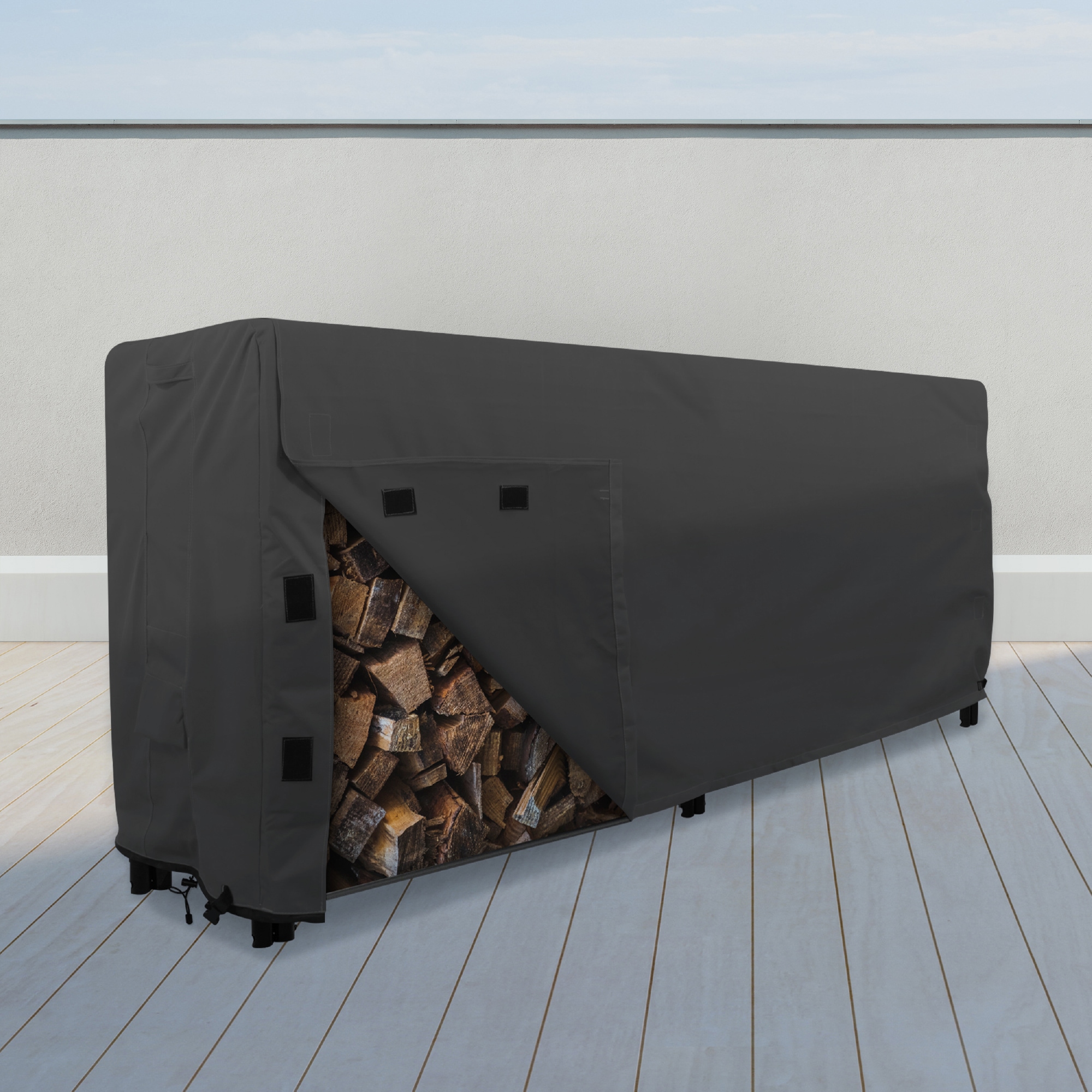 Wood log best sale rack covers