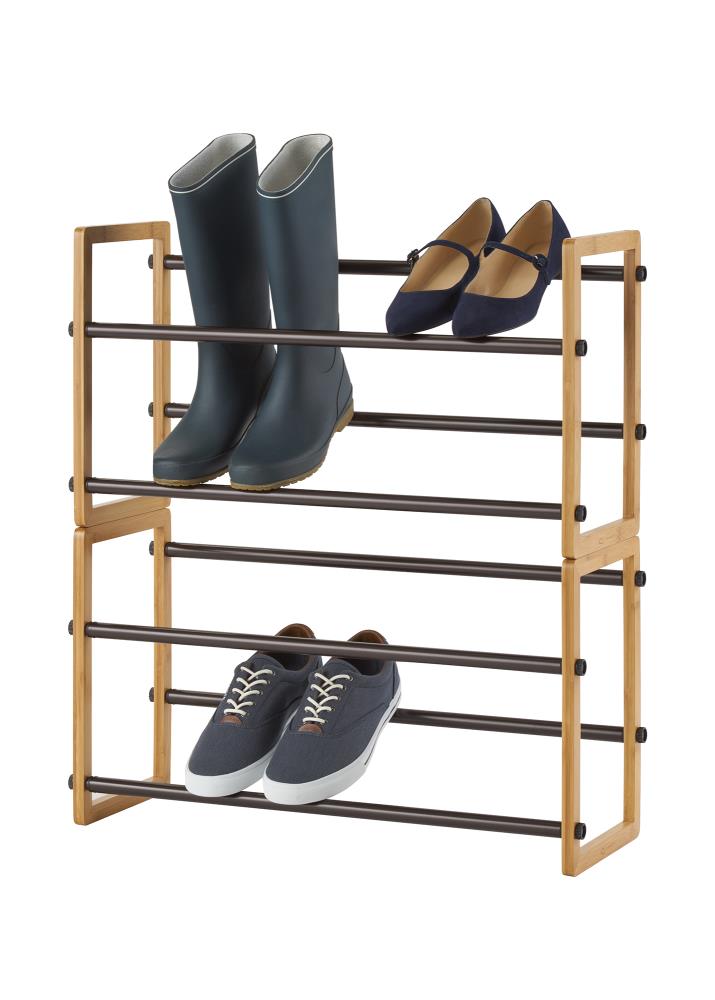shoe storage Bronze finish foldable- shoe organizer stackable