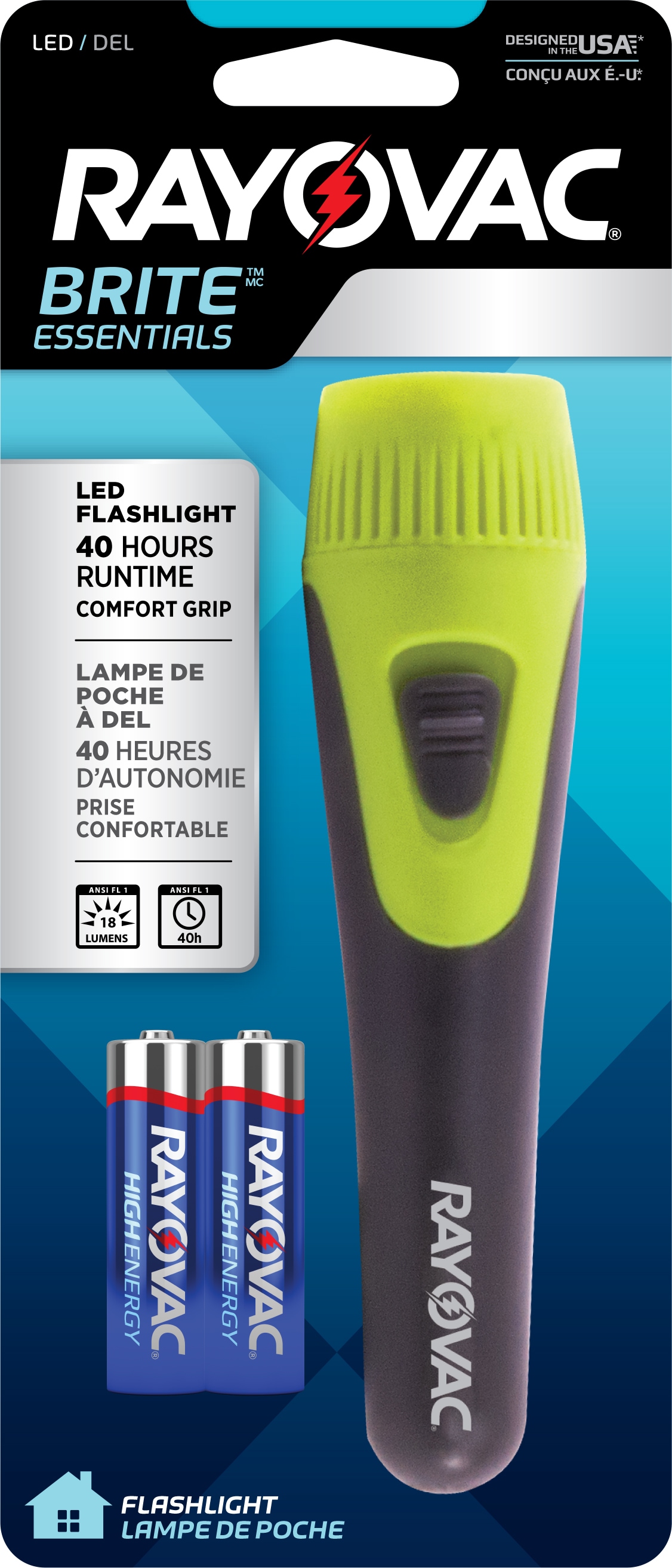 Rayovac Industrial Grade Pen Flashlight 18 Lumens Batteries Included 
