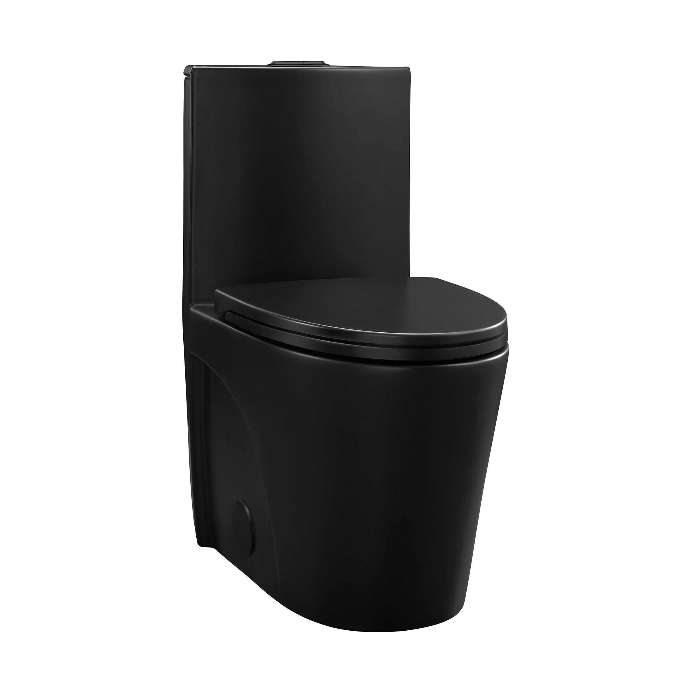 Swiss Madison SM-25-1TANG20BK Angers Matte Black Dual Flush Elongated Standard height Smart Soft Close 1-piece Toilet 12-in Rough-In 1.6 GPF