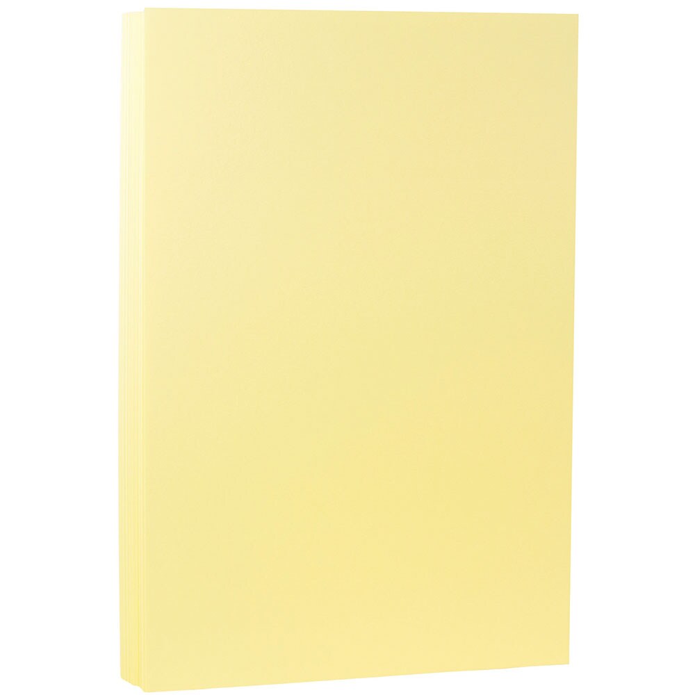 JAM Paper 16729341  &#174; Matte Legal Cardstock, 8.5 x 14, 80lb Light Yellow, 50/pack