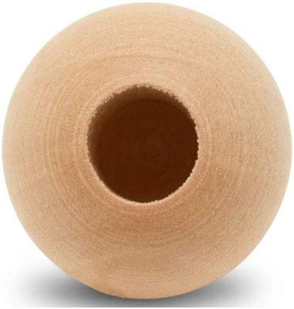 Unfinished Wooden Ball Beads, Multiple Sizes | Woodpeckers | 1 with 3/8 Hole | Michaels